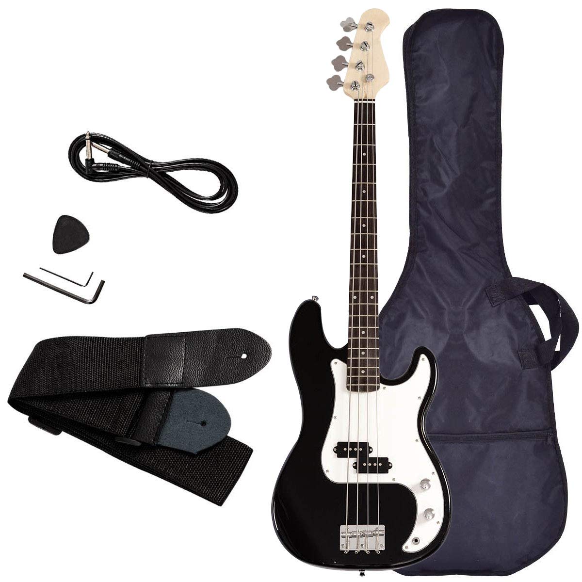 SAFEPLUS 45" Full Size 4 String Electric Bass Guitar with Strap Guitar Bag Amp Cord for Beginner Kit