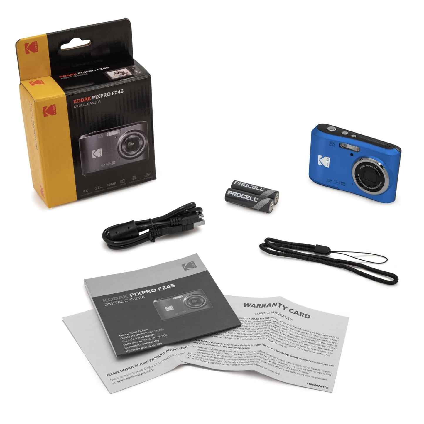 KODAK PIXPRO Friendly Zoom FZ45-BK 16MP Digital Camera with 4X Optical Zoom 27mm Wide Angle and 2.7" LCD Screen (Black)