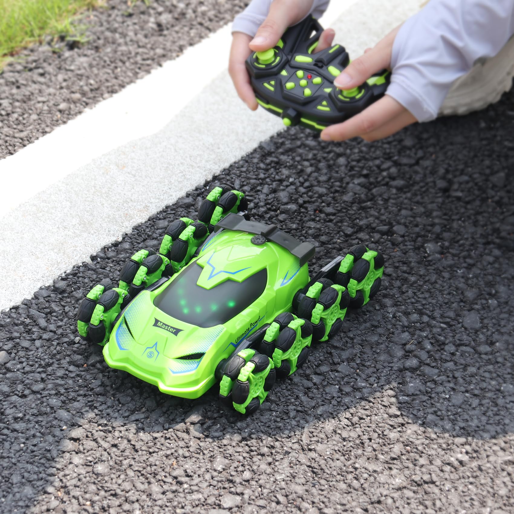 PREPOP 8WD Remote Control Stunt Cars Toys- Best Birthday Presents Gifts for Kids Age 6 7 8 9 10 11 12 Year Old Boys, 2.4Ghz Cool Transform RC Drift Cars with Music &amp; Light