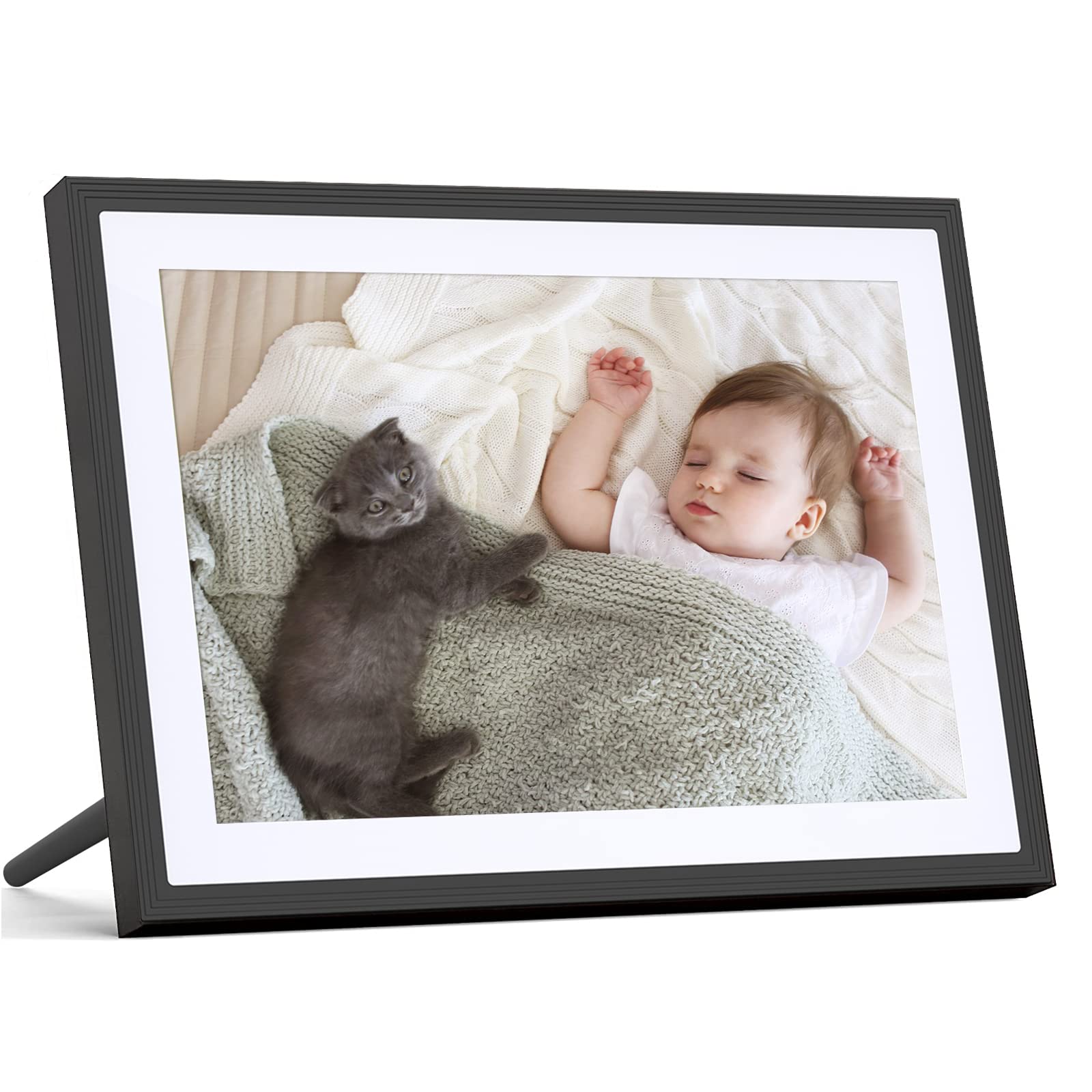 Frameo 10.1" WiFi Digital Picture Frame, Smart Digital Photo Frame with 16GB Storage, 1280x800 IPS HD Touch Screen, Auto-Rotate, Easy Setup to Share Photos or Videos Remotely via App from Anywhere