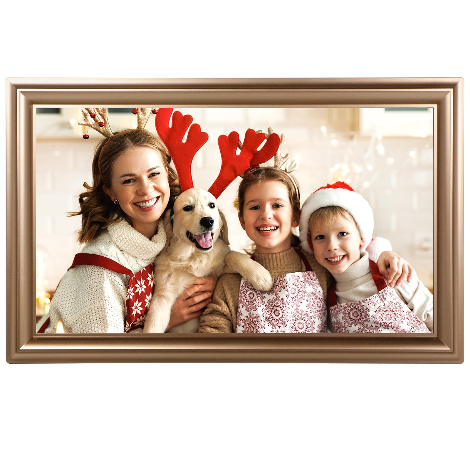 10.1 Inch WiFi Digital Picture Frame, 1280x800HD IPS Touch Screen Digital Photo Frame Electronic,16GB Memory, Auto-Rotate, Wall Mountable, Share Photos/Videos Instantly via Uhale App from Anywhere