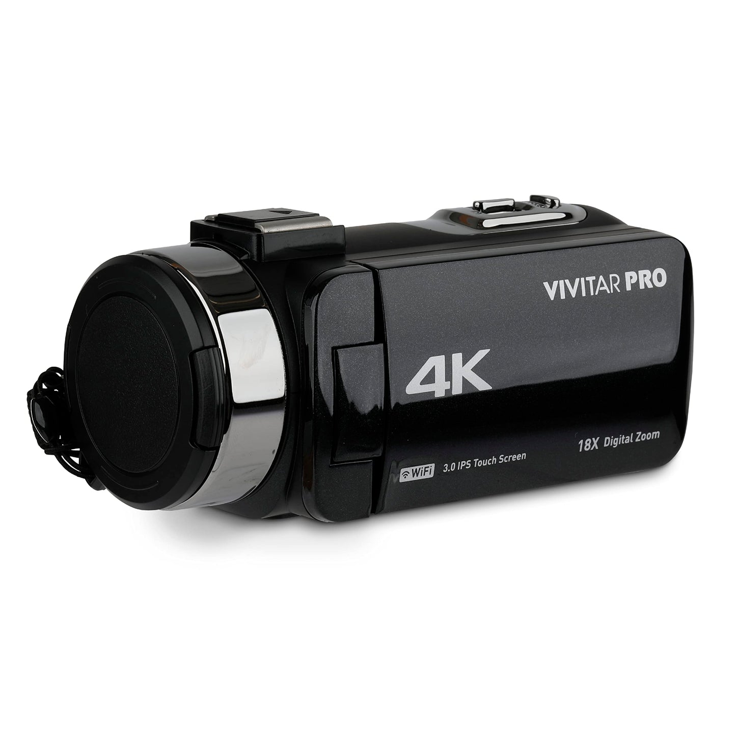 Vivitar 4K Video Camera, Wi-Fi Ultra HD Camcorder with 18x Digital Zoom, 3” IPS Touchscreen Video Recorder with Night Vision, Vlogging Camera with 3.5mm Microphone Jack, Rechargeable, SD Card Slot