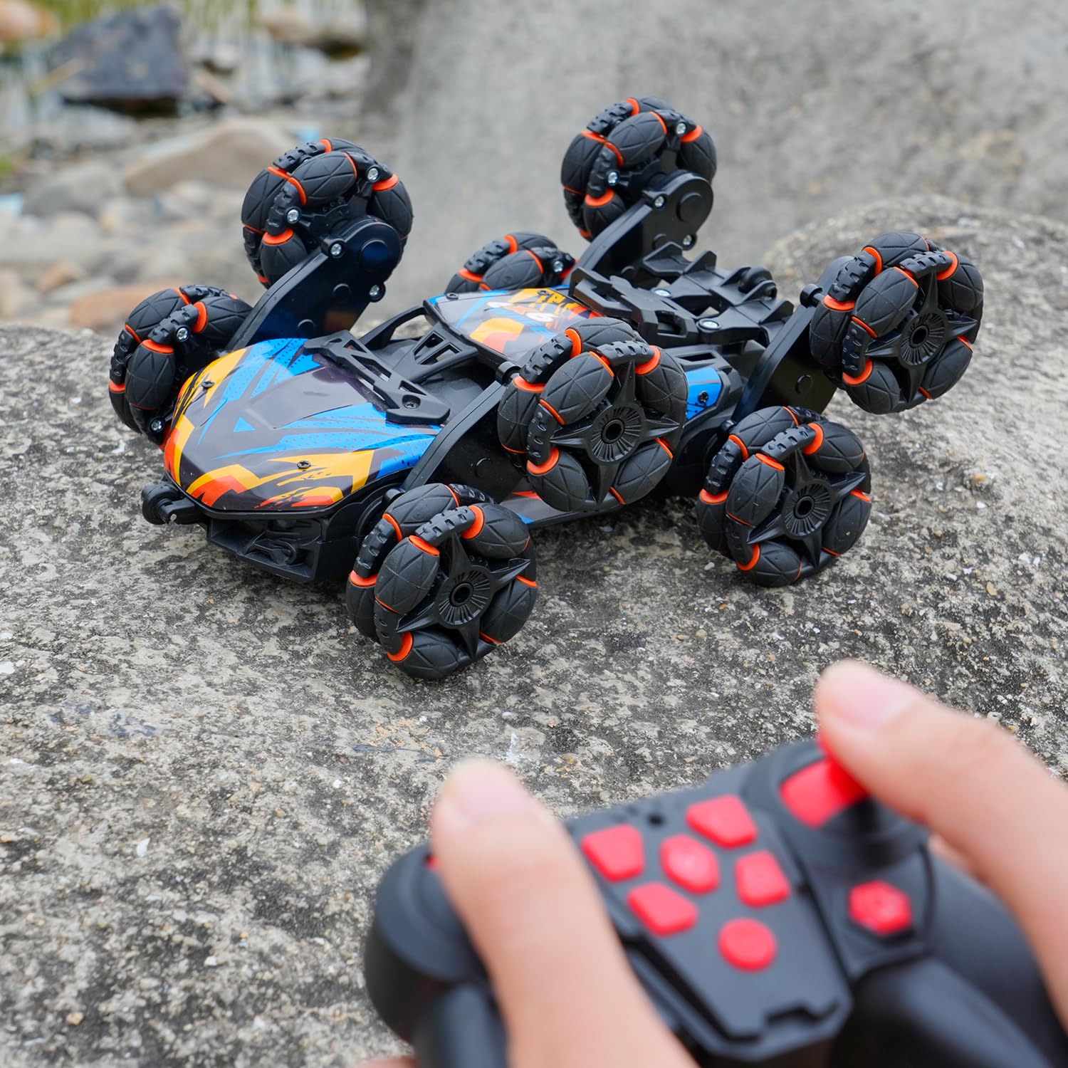 Cool 8 Wheels Hand Controlled rc Stunt Car Toys, Gesture Sensing Remote Control Cars for Boys Age 6 7 8-12 13 14 Year Old, Birthday Gifts Ideas for Kids