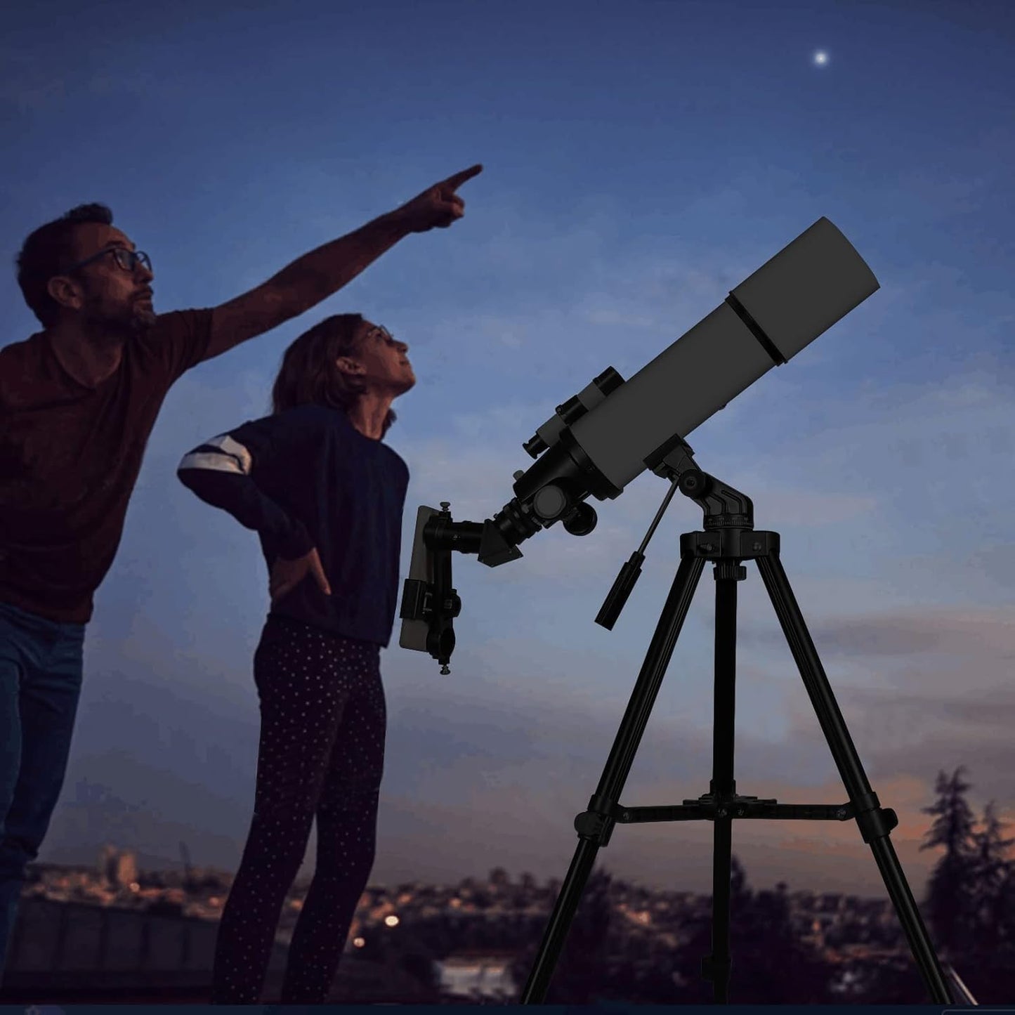 Telescopes for Adults Astronomy, 80mm Aperture 600mm Refractor Telescope for Kids &amp; Beginners, Compact and Portable Travel Telescopio with Backpack