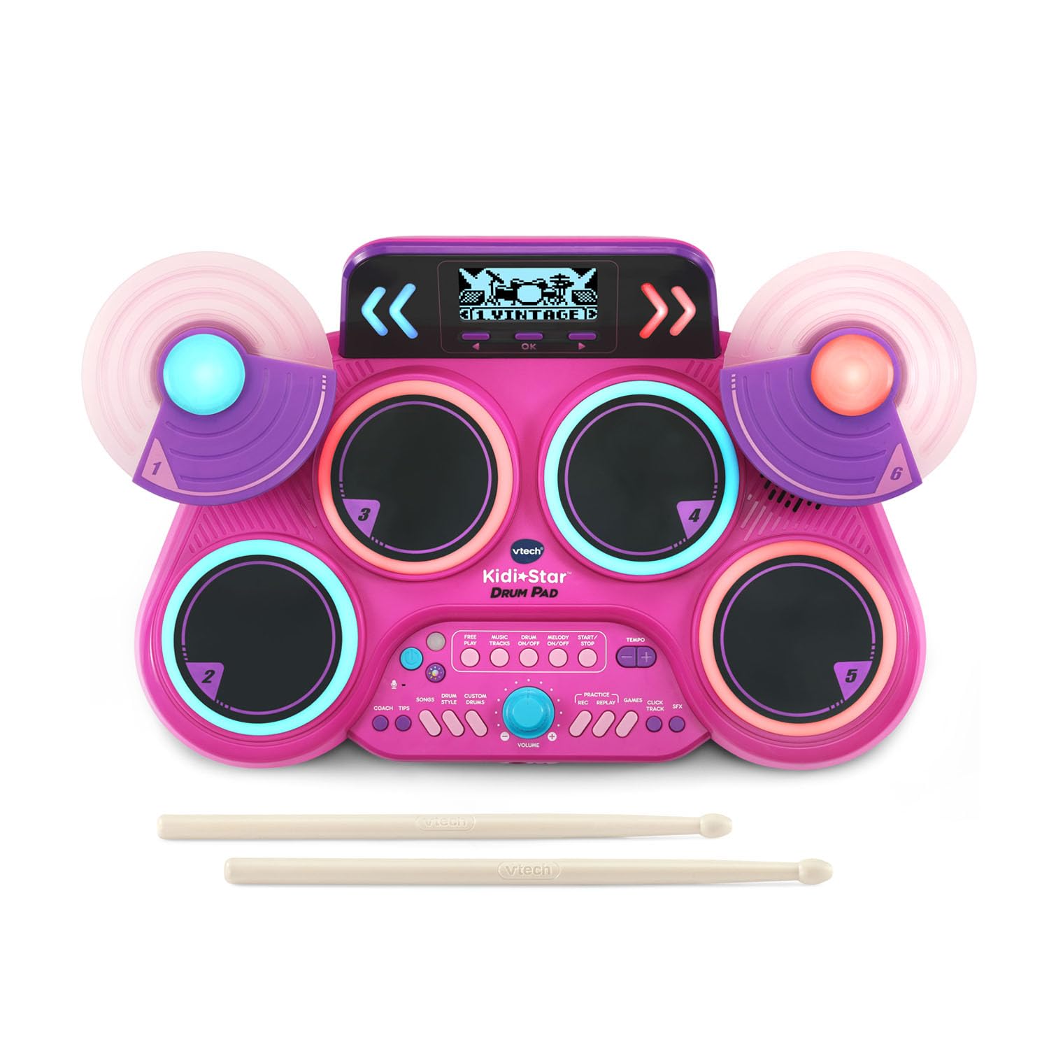 VTech Kidi Star Drum Pad, Black