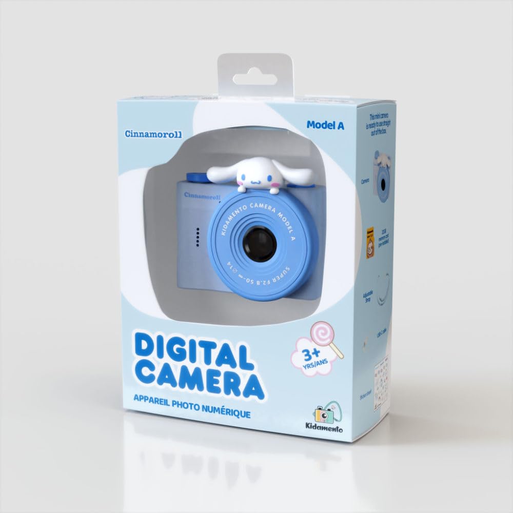 Kuromi Mini Kids Digital Camera &amp; Video Camcorder by Kidamento, 32GB Memory Card, Adjustable Soft Strap Lanyard, Scavenger Hunt Momento Book - Model A Kuromi