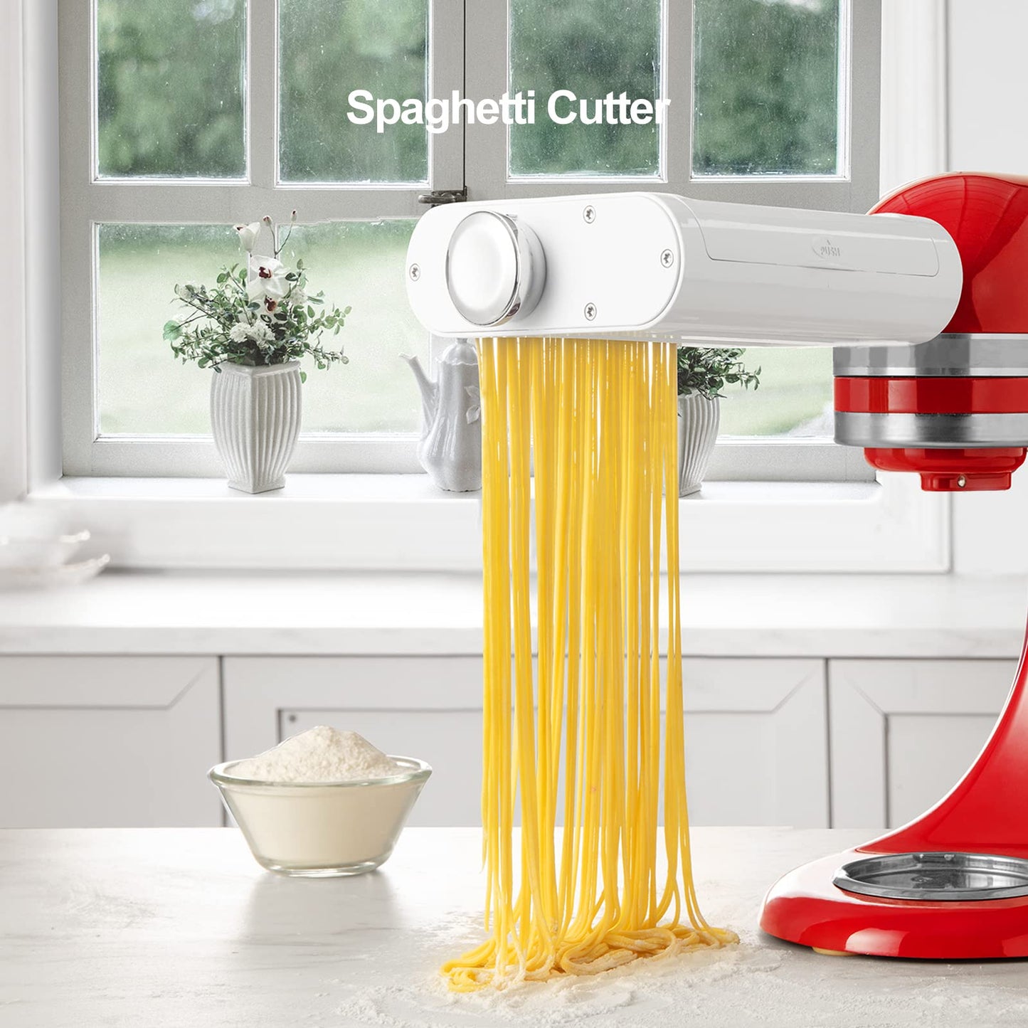 Antree Pasta Maker Attachment 3 in 1 Set for KitchenAid Stand Mixers Included Pasta Sheet Roller, Spaghetti Cutter, Fettuccine Cutter Maker Accessories and Cleaning Brush