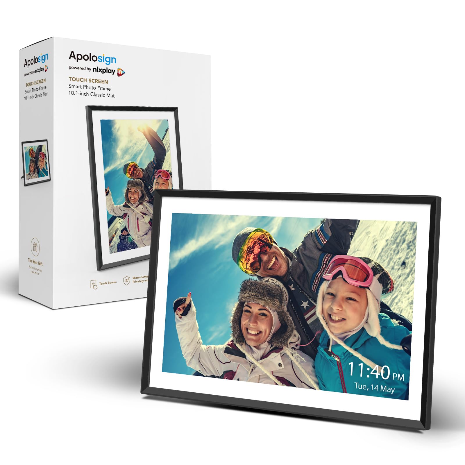 10.1" Digital Picture Frame Powered by Nixplay, Share Photos/Videos via Nixplay App, WiFi Digital Photo Frame with 32GB, Support Alexa Google Photos, Free Cloud Storage, Auto Rotate, Gifts for Mom