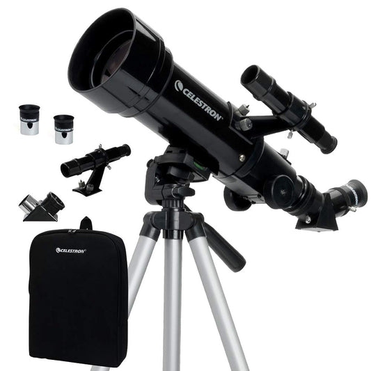 Celestron - 50mm Travel Scope - Portable Refractor Telescope - Fully-Coated Glass Optics - Ideal Telescope for Beginners - Bonus Astronomy Software Package