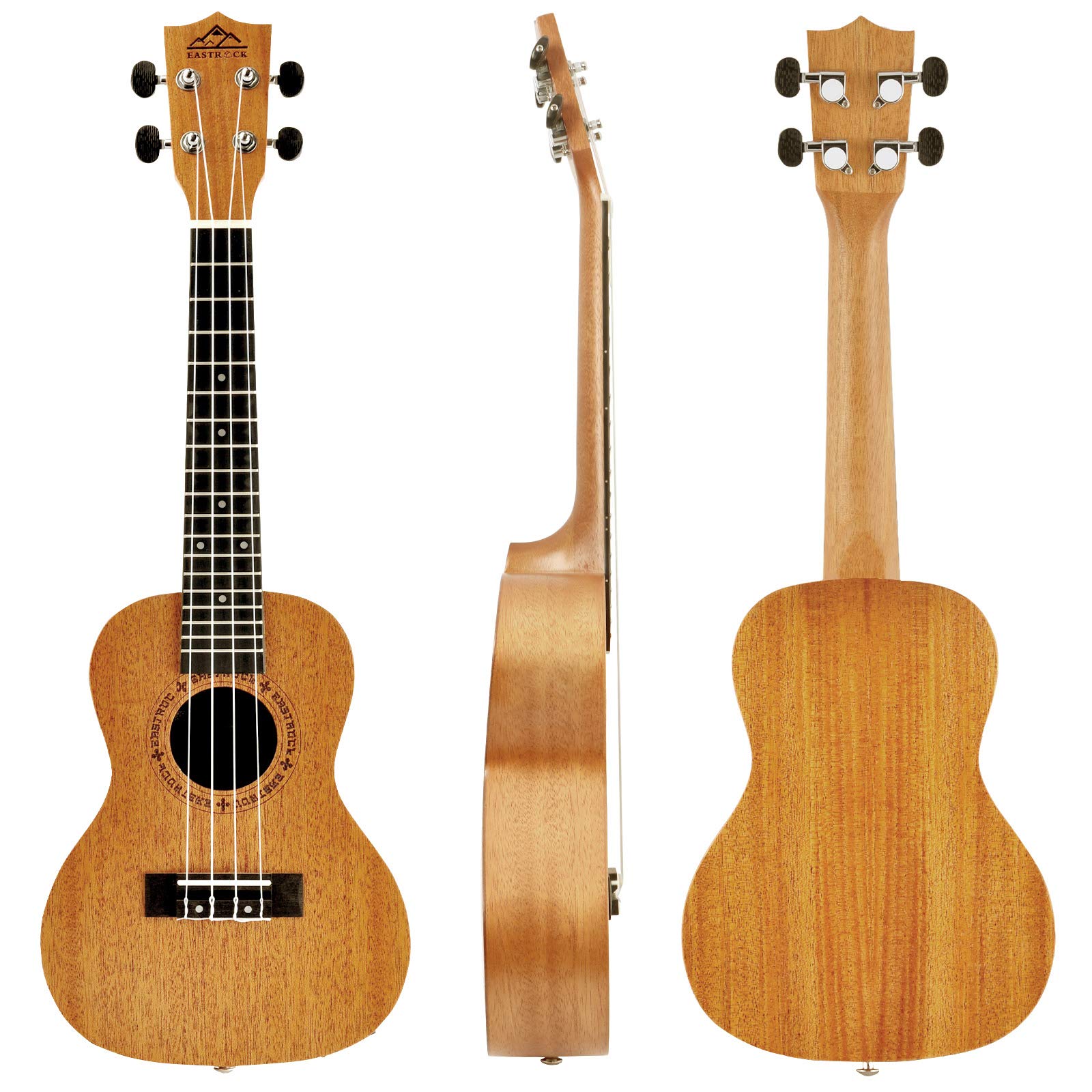 EASTROCK Concert Ukulele Mahogany Beginner 23 inch Ukelele Big Package Kit. Ukulele Ukalalee Suitable for adults, Beginners. (23-Mahogany)