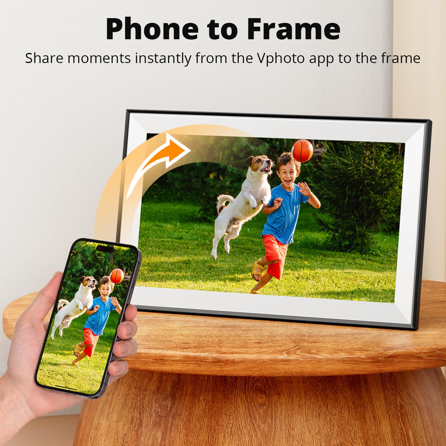 Dragon Touch 10.1'' WIFI Digital Picture Frame - 1280*800 HD IPS Touch Screen Digital Photo Frame Display, Auto-Rotate, Share Photos/Videos Instantly via Free App Best Gifts for Birthday, Wedding, Mom