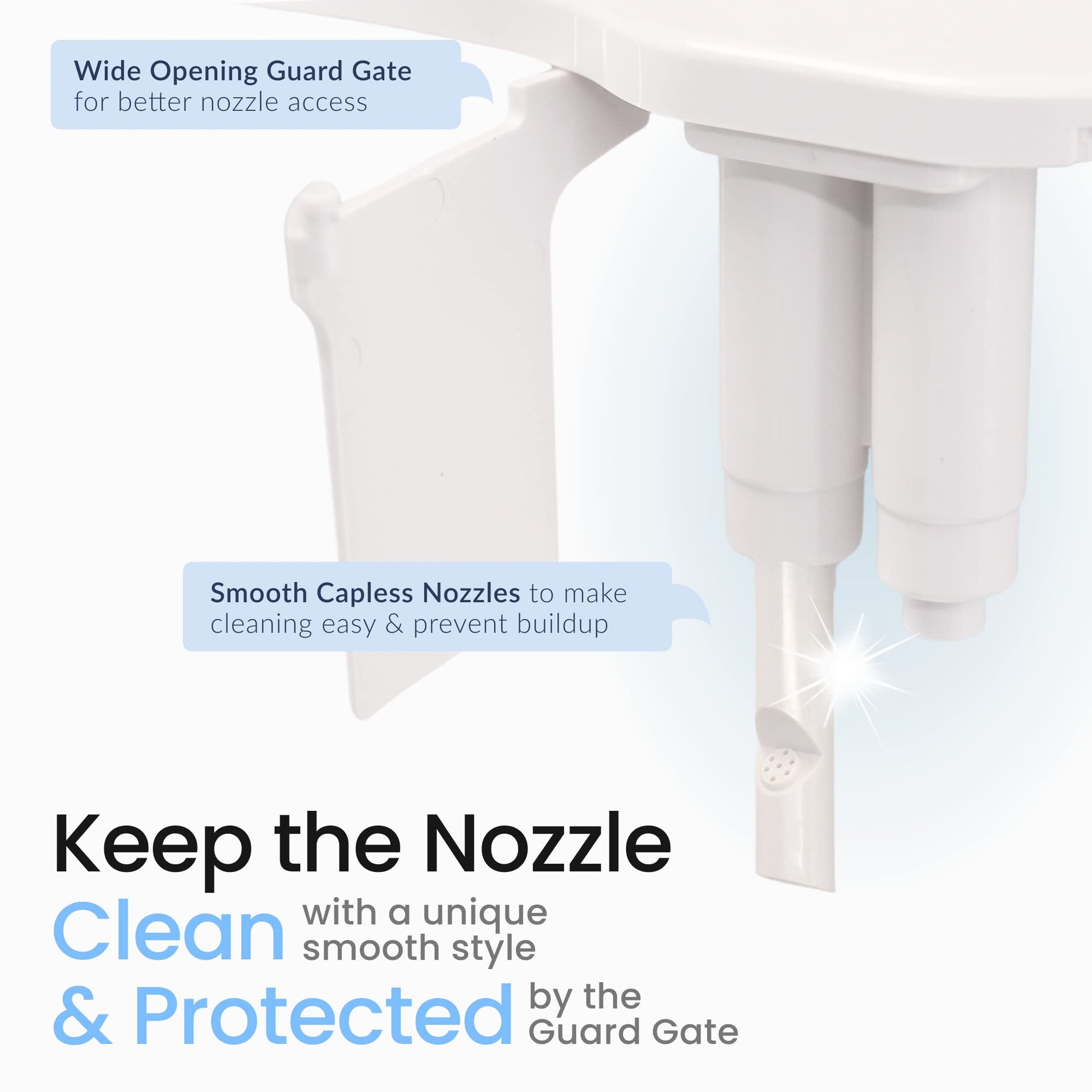 LUXE Bidet NEO 185 Plus - Patented Bidet Attachment for Toilet Seat, Innovative Hinges to Clean, Slide-in Easy Install, Advanced 360° Self-Clean, Dual Nozzles, Feminine &amp; Rear Wash (Chrome)