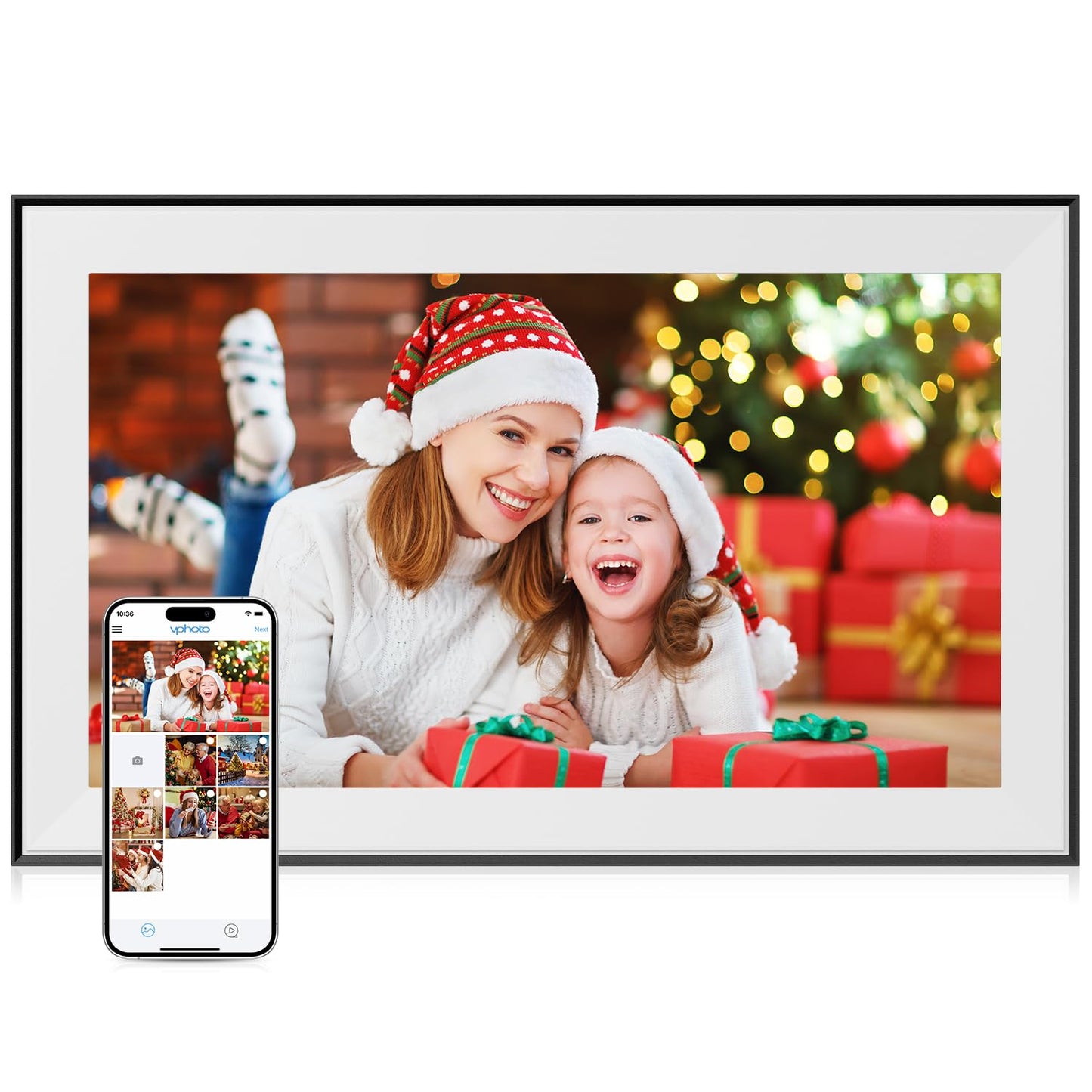 Dragon Touch 15.6 Inch Large Digital Picture Frame - WiFi Digital Photo Frame with 32GB Storage, FHD 1080P Touch Screen, Auto-Rotate, Share Photos/Videos Instantly via Free App Best Gifts for Mom