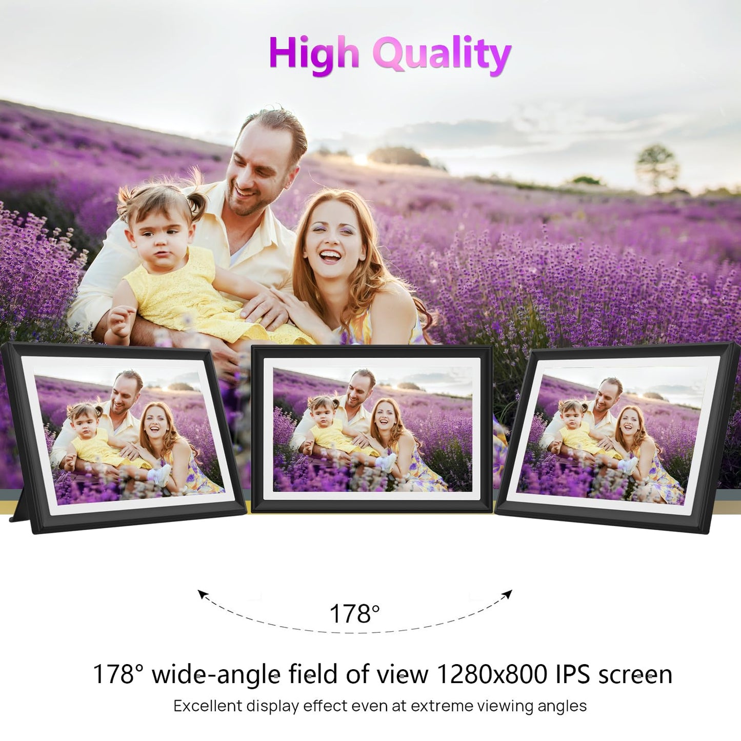 FRAMEO Digital Photo Frame, 10.1 Inch WiFi Digital Picture Frame with 1280x800 IPS HD Touch Screen, 32GB Storage Auto-Rotate Wall Mountable Easy Share Photos or Videos via Frameo App from Anywhere