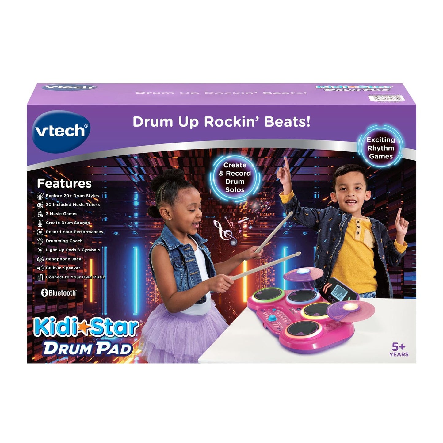 VTech Kidi Star Drum Pad, Black