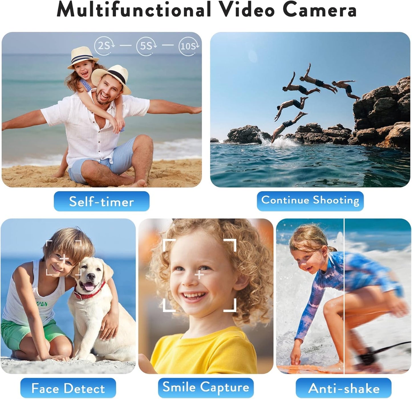 Video Camera Camcorder HD 4K 48MP Video Recorder Camera Vlogging Camera for YouTube Camcorders Video Camera for Kids with 3.0" LCD Screen,18X Digital Zoom and 32G SD Card