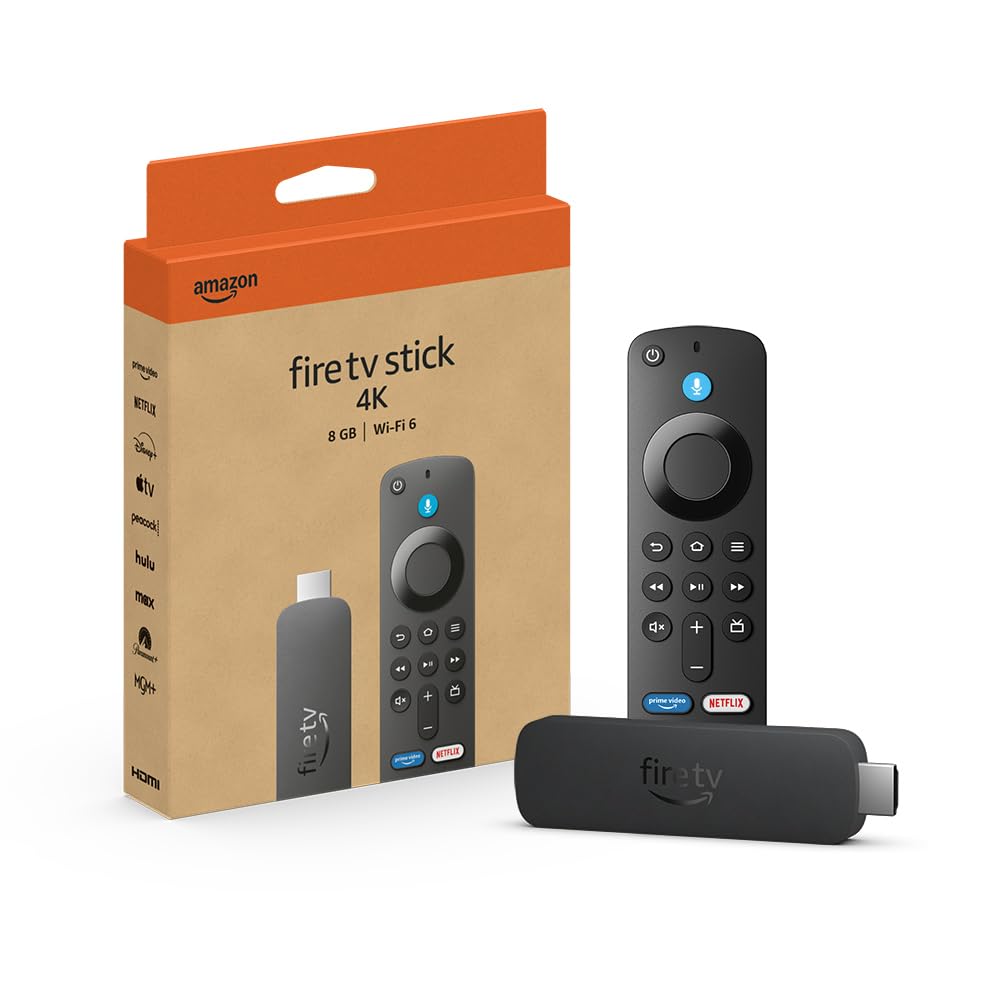 Amazon Fire TV Stick 4K (newest model) with AI-powered Fire TV Search, Wi-Fi 6, stream over 1.5 million movies and shows, free &amp; live TV