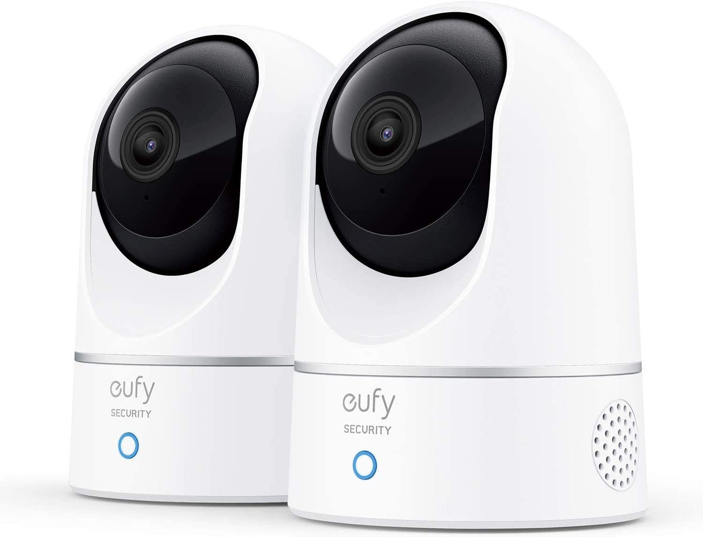 eufy Security Indoor Cam E220, Camera for home Security, Pan &amp; Tilt, Dog/Pet Camera, 2K Wi-Fi Plug-in, Motion Tracking, Motion Only Alerts, Night Vision, HomeBase 3 Compatible, Voice Assistant Support