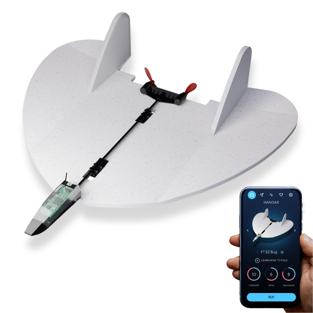 POWERUP 4.0 The Next-Generation Smartphone Controlled Paper Airplane Kit, RC Controlled. Easy to Fly with Autopilot &amp; Gyro Stabilizer. for Hobbyists, Pilots, Tinkerers.