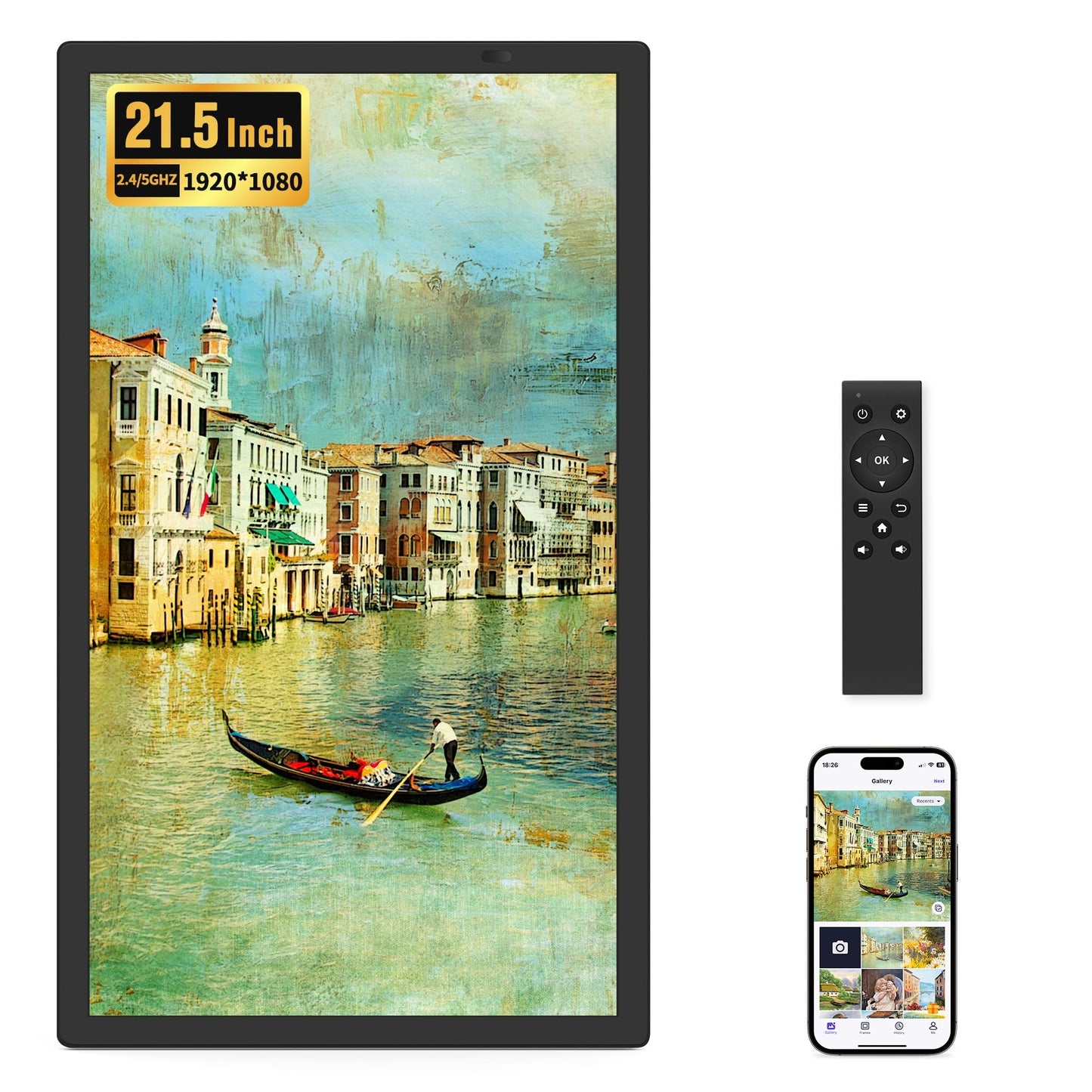 Uhale 10.1" Digital Picture Frame with 32GB Storage Support SD Card, Electronic Photo Frames with 1280x800 HD IPS Touch Screen, Instantly and Securely Share Memories, Send Wishes from Anywhere