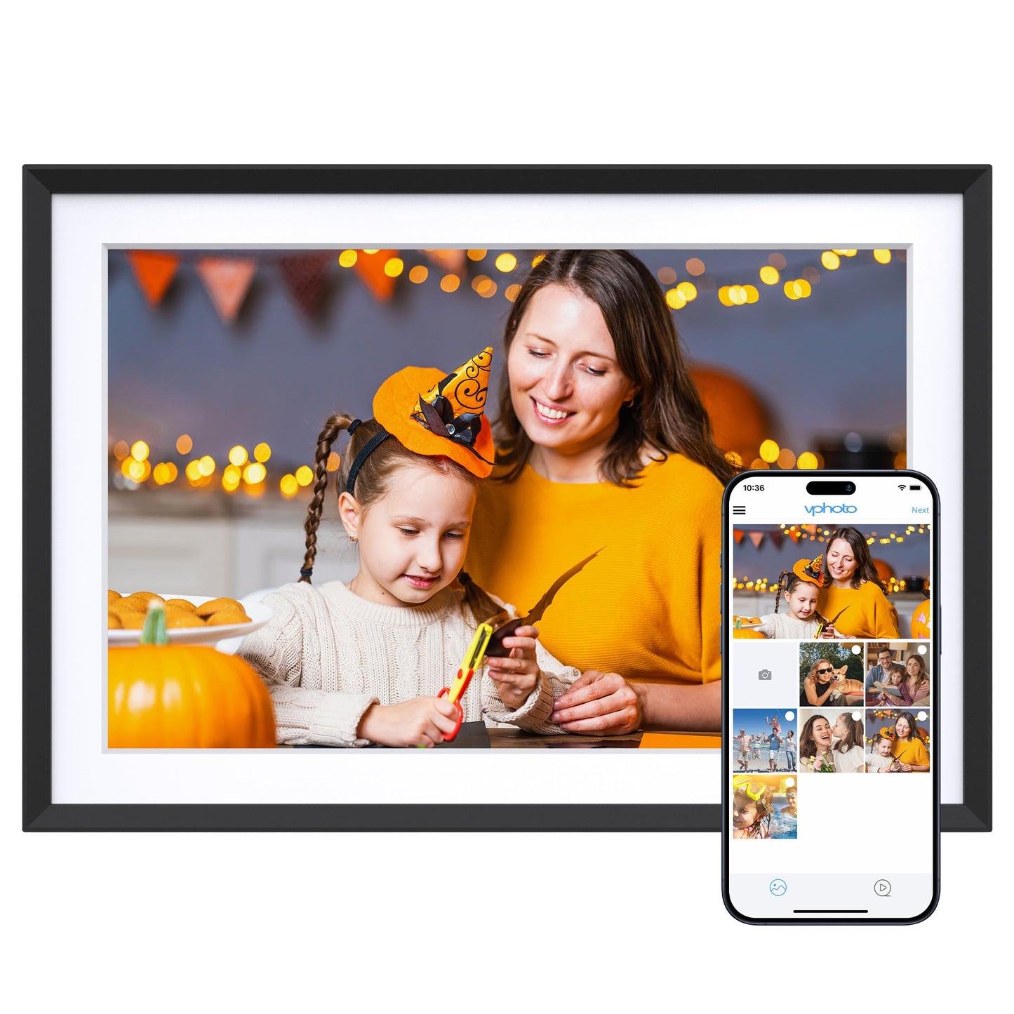 Dragon Touch 15.6 Inch Large Digital Picture Frame - WiFi Digital Photo Frame with 32GB Storage, FHD 1080P Touch Screen, Auto-Rotate, Share Photos/Videos Instantly via Free App Best Gifts for Mom