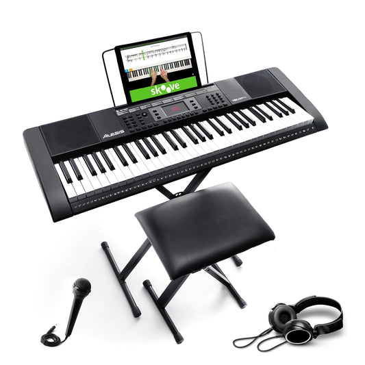 Alesis Melody 61 MK4 Keyboard Piano for Beginners with 61 Keys Speakers, Tablet/Sheet Music Stand, 300 Sounds and Music Lessons