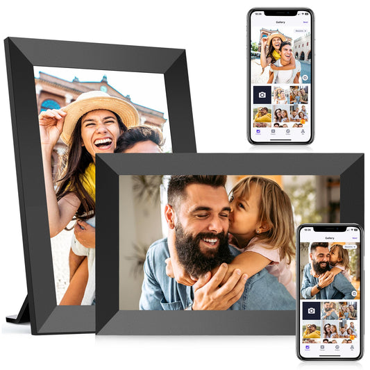 MaxAngel Digital Picture Frame 32GB Storage 10.1 Inch WiFi Electronic Photo Frame SD Card Slot IPS Touch Screen HD Display Auto-Rotate Slideshow Share Videos Photos Send Wishes via Uhale Remotely