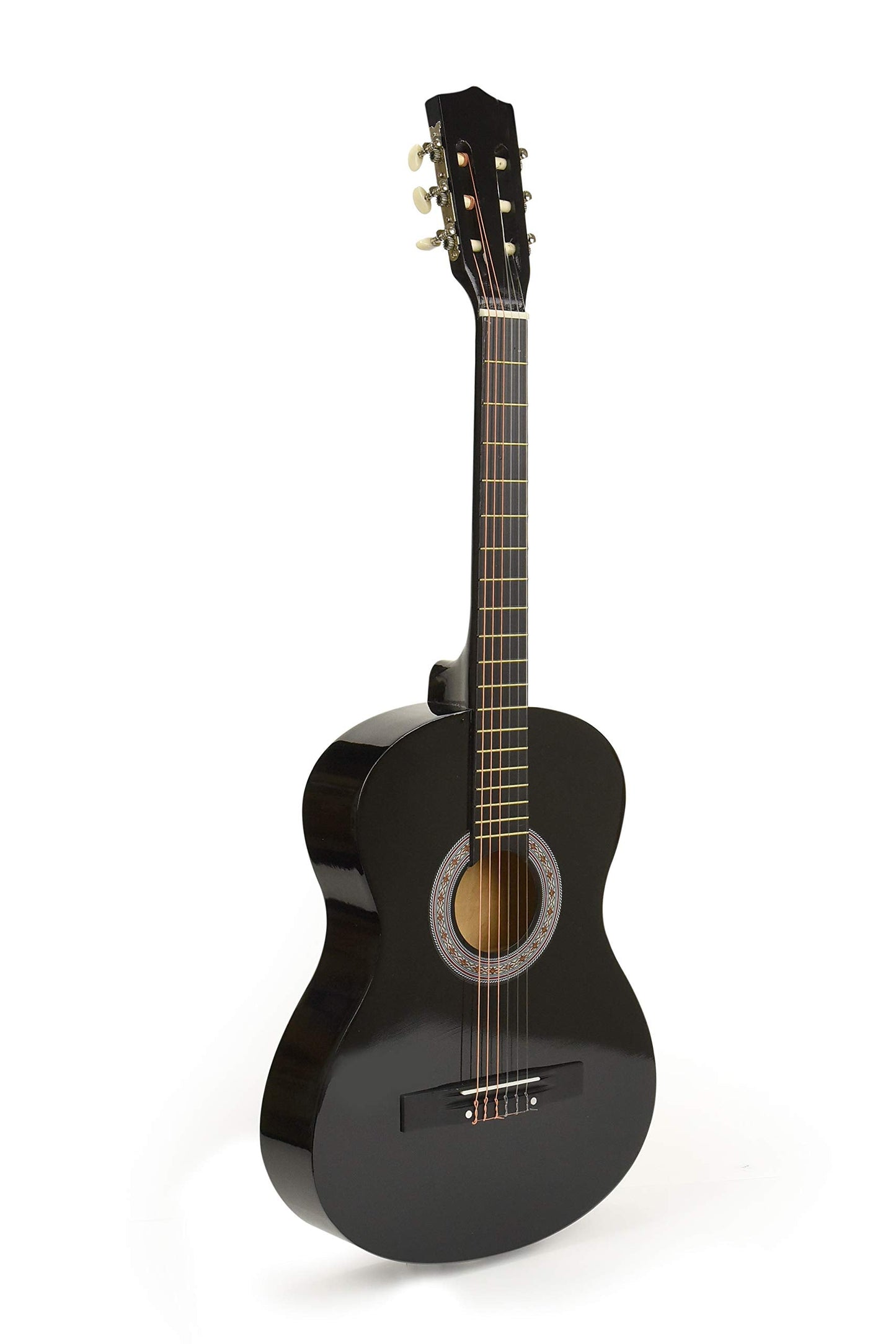 30" Left Handed Wood Guitar with Case and Accessories for Kids/Girls/Boys/Teens/Beginners (30", Black)