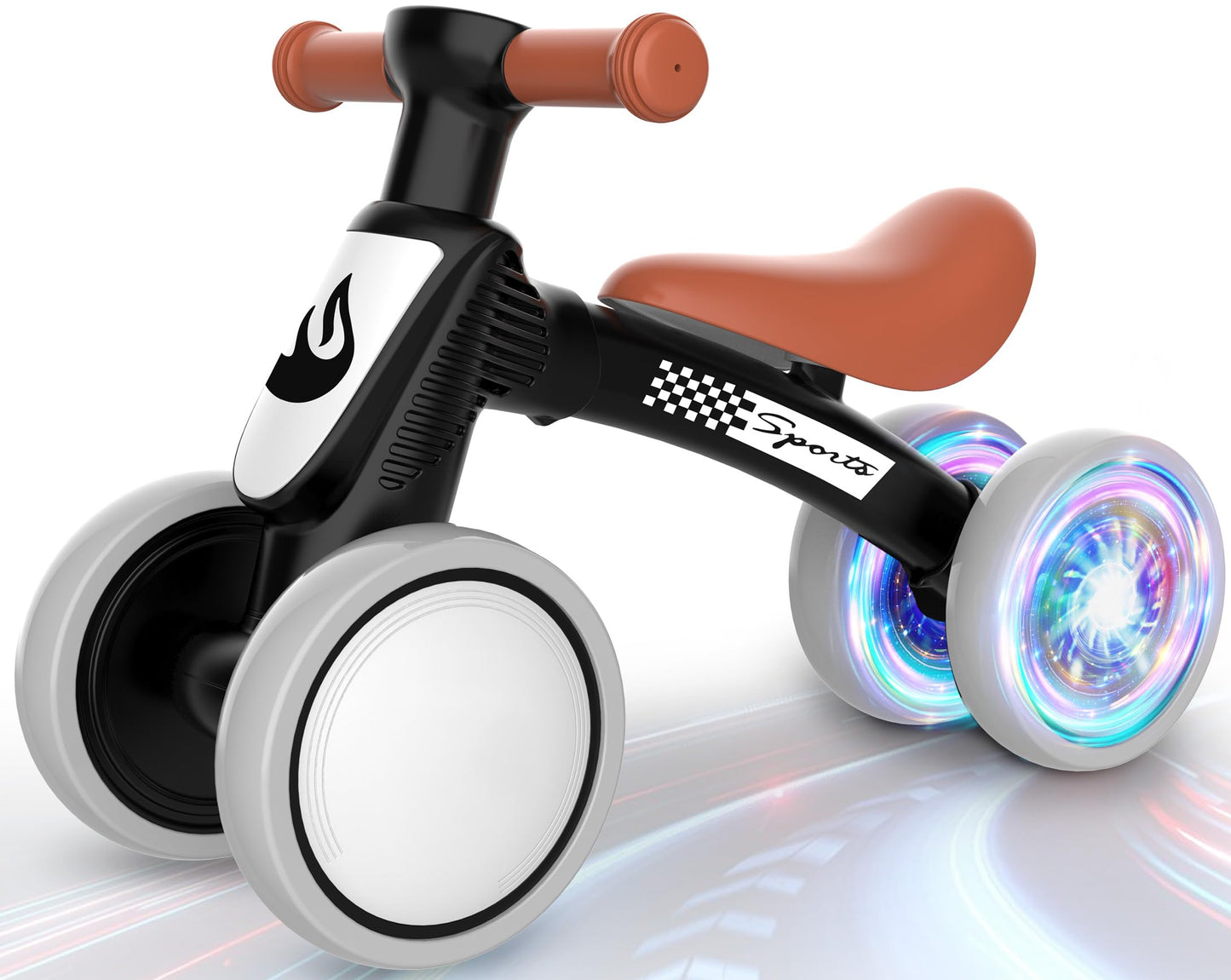 Colorful Lighting Baby Balance Bike Toys for 1 Year Old Boy Gifts, 10-36 Month Toddler Balance Bike, No Pedal 4 Silence Wheels &amp; Soft Seat First Bike, One Year Old Boy Birthday Gift.