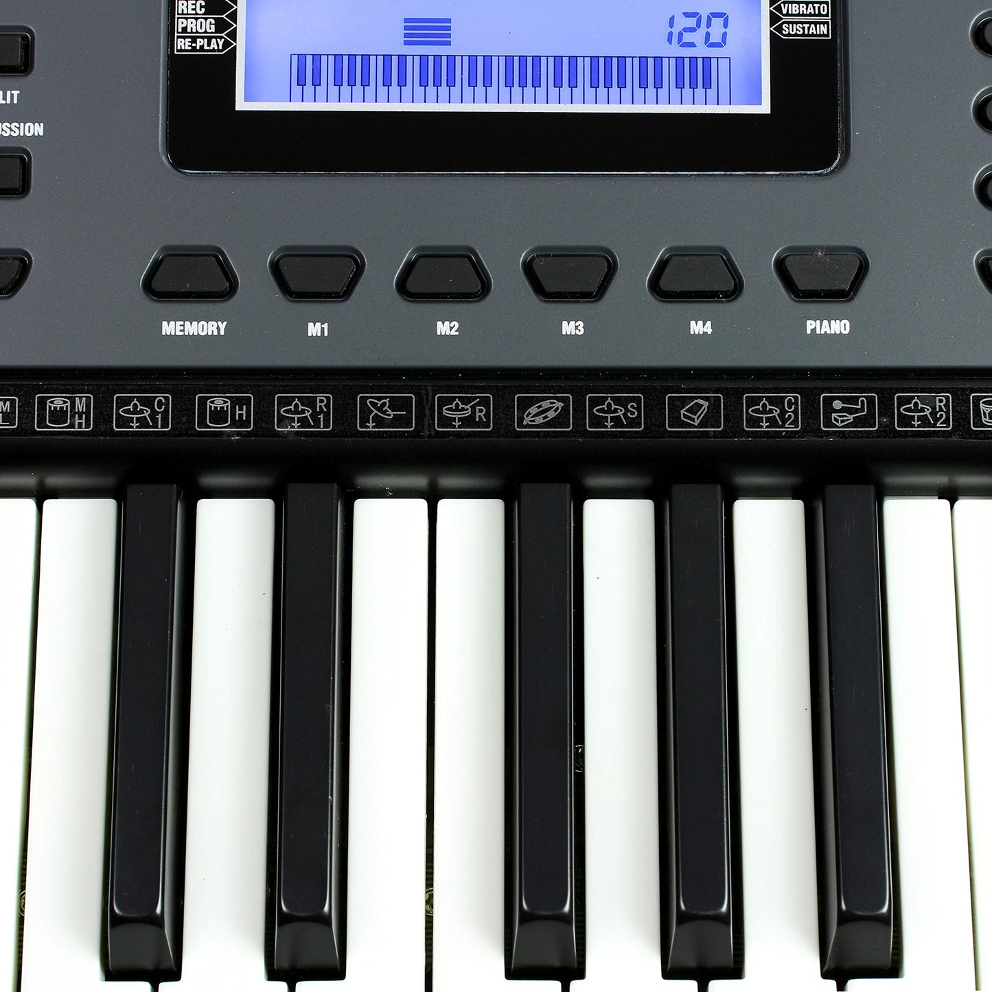 RockJam 61 Key Keyboard Piano with Pitch Bend, Power Supply, Sheet Music Stand, Piano Note Stickers &amp; Simply Piano Lessons