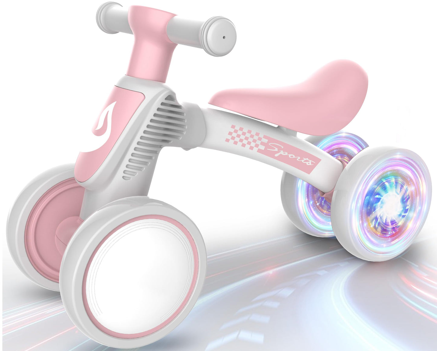 Colorful Lighting Baby Balance Bike Toys for 1 Year Old Boy Gifts, 10-36 Month Toddler Balance Bike, No Pedal 4 Silence Wheels &amp; Soft Seat First Bike, One Year Old Boy Birthday Gift.