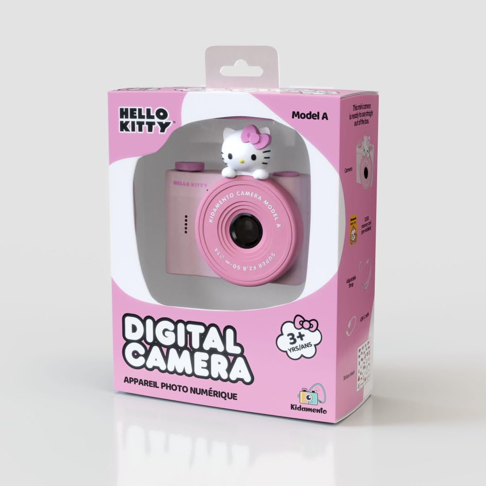 Kuromi Mini Kids Digital Camera &amp; Video Camcorder by Kidamento, 32GB Memory Card, Adjustable Soft Strap Lanyard, Scavenger Hunt Momento Book - Model A Kuromi