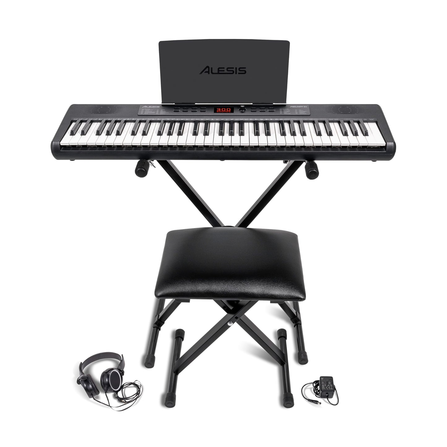 Alesis Melody 61 MK4 Keyboard Piano for Beginners with 61 Keys Speakers, Tablet/Sheet Music Stand, 300 Sounds and Music Lessons