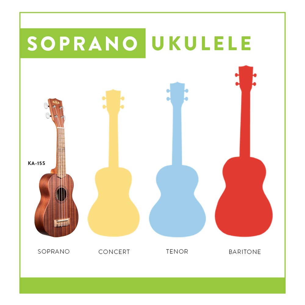 Official Kala Learn to Play Ukulele Soprano Starter Kit, Satin Mahogany – Includes online lessons, tuner app, and booklet (KALA-LTP-S)