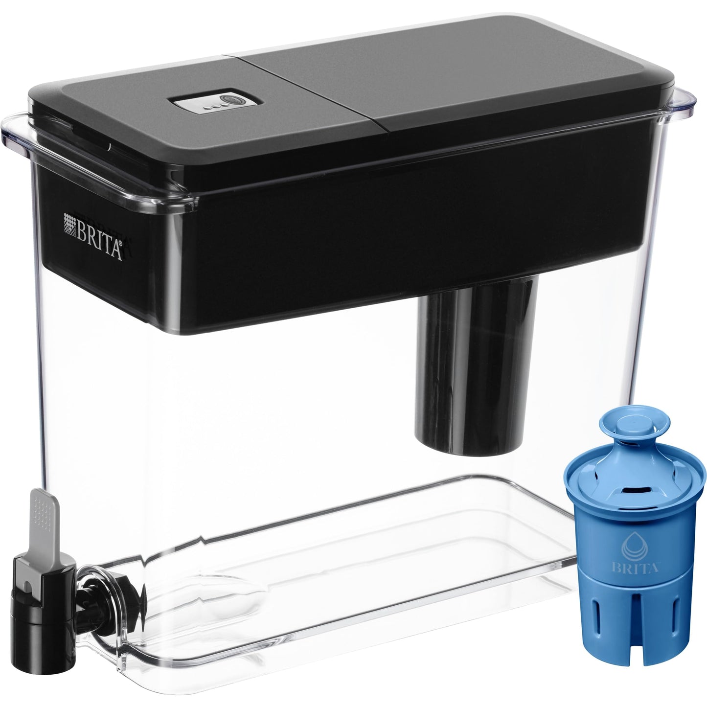 Brita UltraMax Elite Water Filter Dispenser, Removes 99% of Lead, Includes 1 Filter, 27-Cup, Black