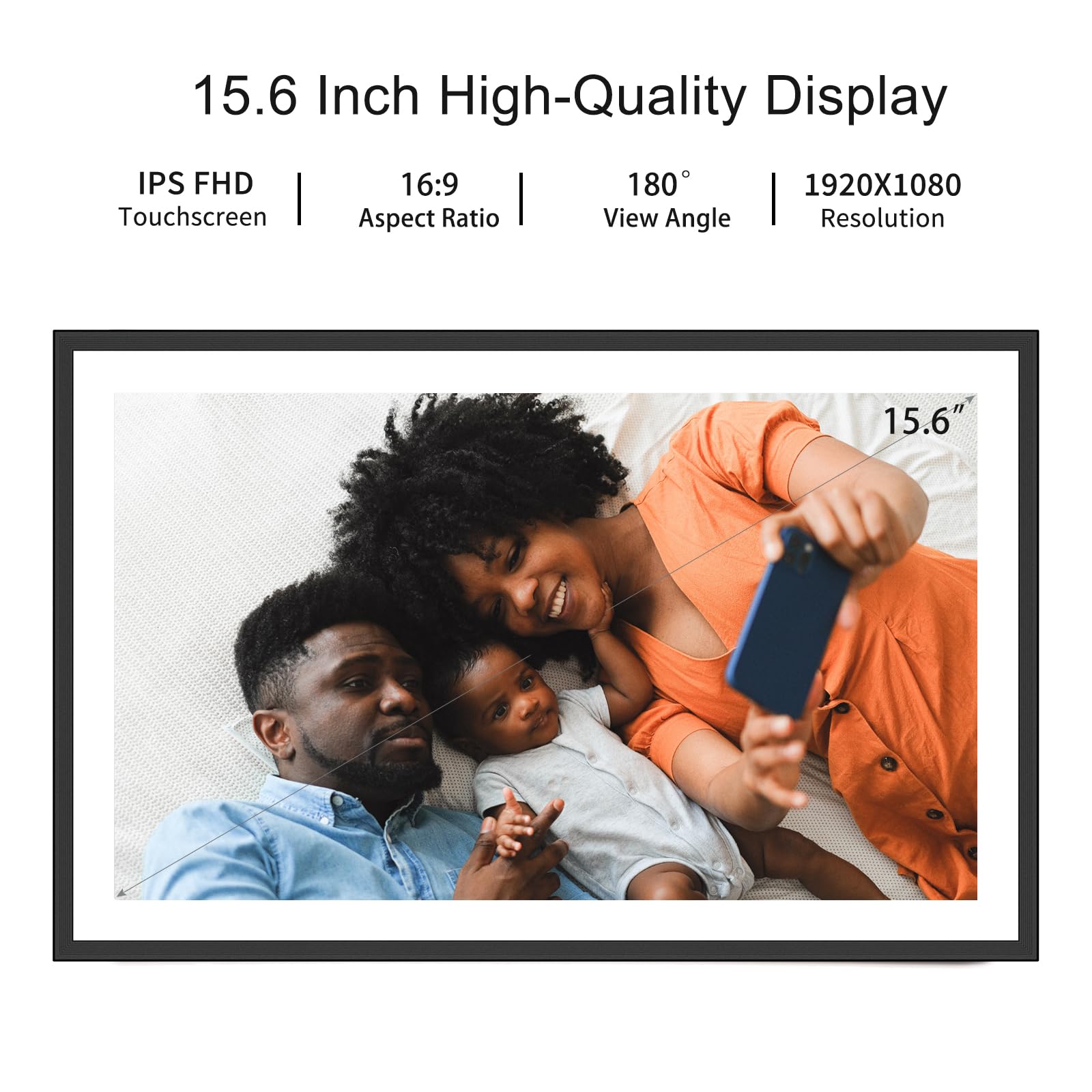 Frameo 10.1 inch Digital Picture Frame WiFi Smart Digital Photo Frame Wood IPS HD 1280 * 800 1080P Touch Screen Auto-Rotate Easy Setup to use Free Share Photos and Videos Gift for mon Father Women