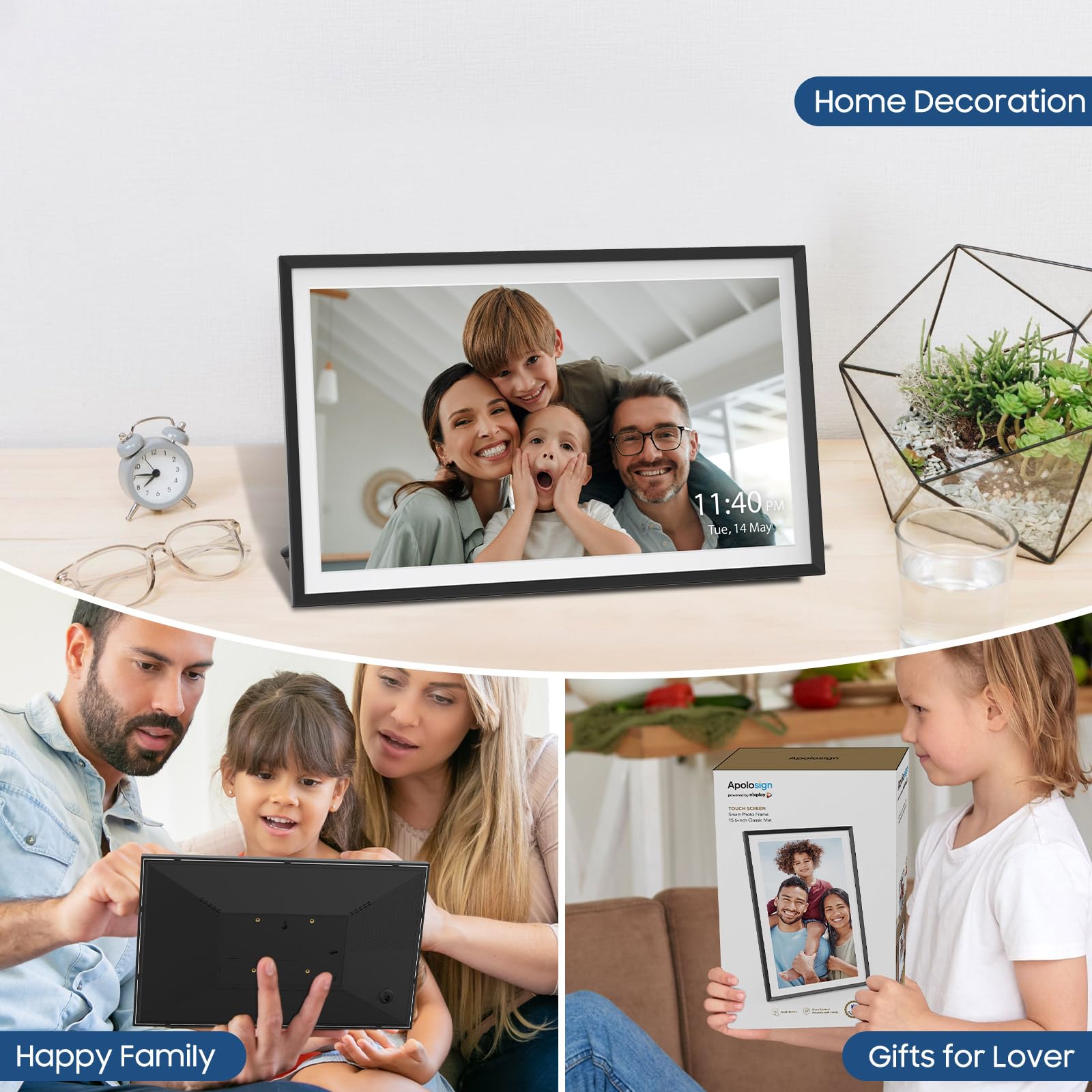 10.1" Digital Picture Frame Powered by Nixplay, Share Photos/Videos via Nixplay App, WiFi Digital Photo Frame with 32GB, Support Alexa Google Photos, Free Cloud Storage, Auto Rotate, Gifts for Mom