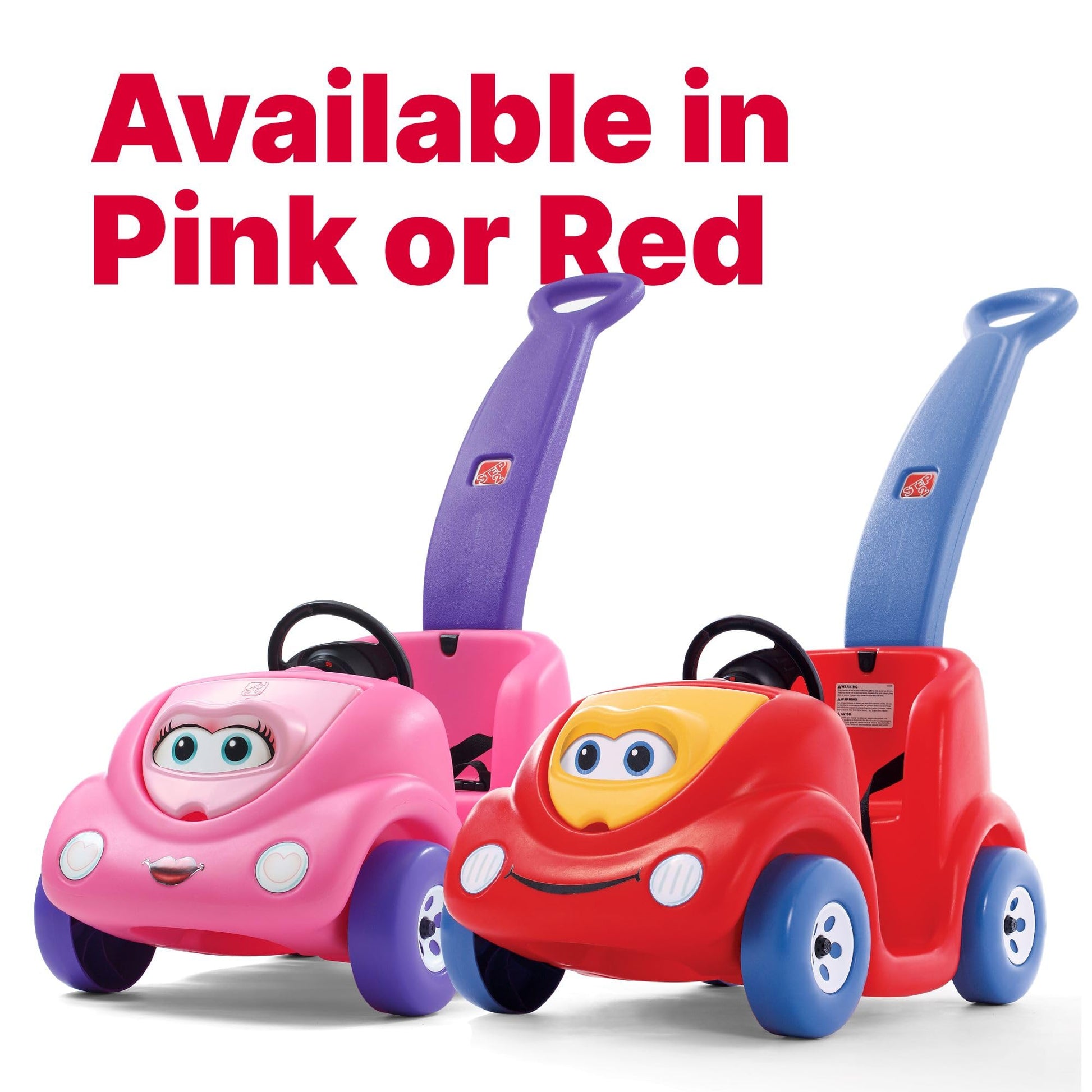 Step2 Push Around Buggy Kids Push Car, Ride On Toy, Stroller Substitute, Includes Seat Belt &amp; Horn, Made of Durable Plastic, Max Weight 50 lbs., For Toddlers 1.5-4 Years Old, Pink