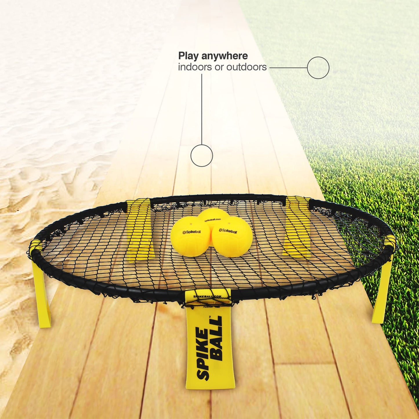 Spikeball 3-Ball Original Roundnet Game Set, Includes 3 Balls, Net, and Bag