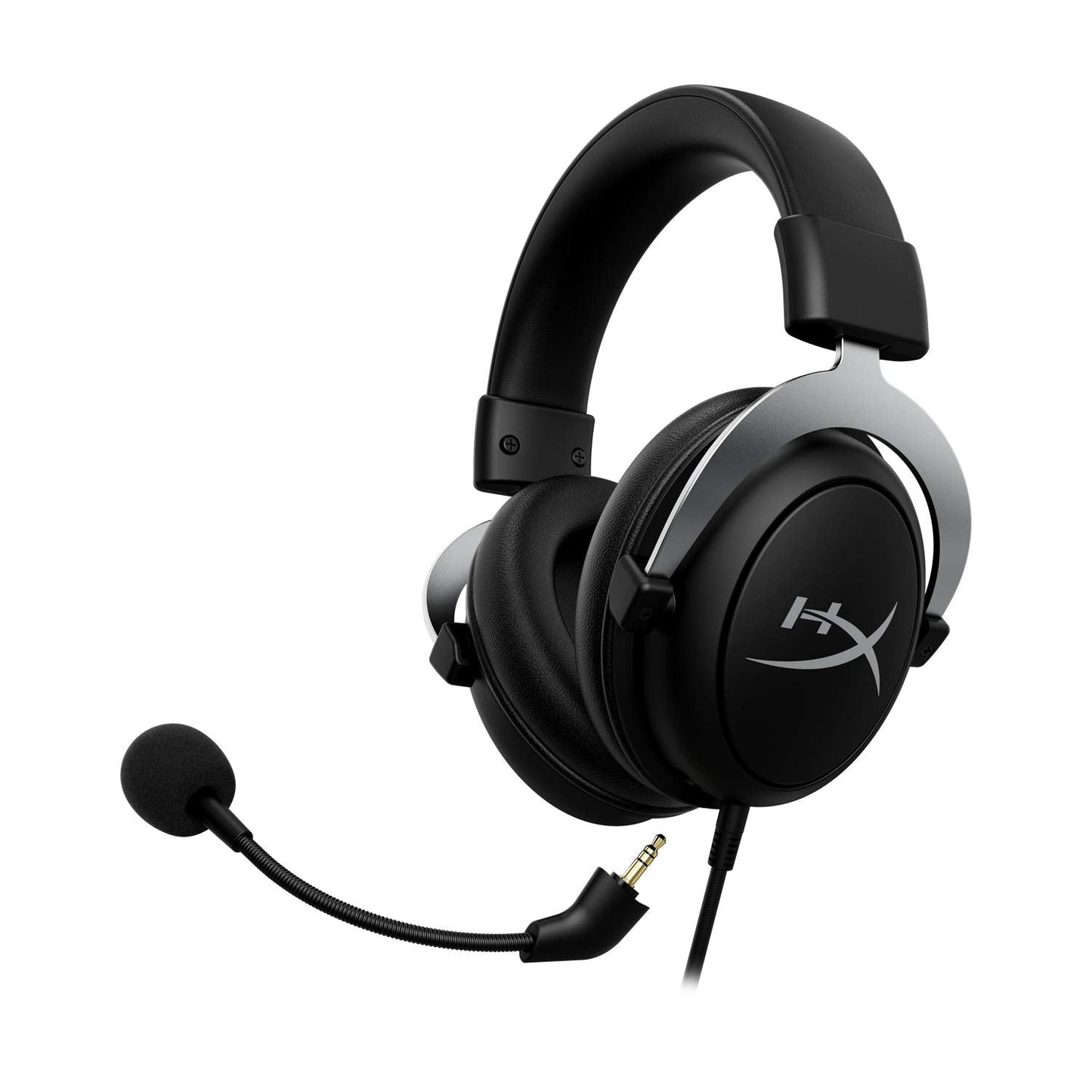 HyperX CloudX, Official Xbox Licensed Gaming Headset, Compatible with Xbox One and Series X|S, Memory Foam Ear Cushions, Detachable Noise-Cancelling Mic, in-line Audio Controls,Black/ Silver