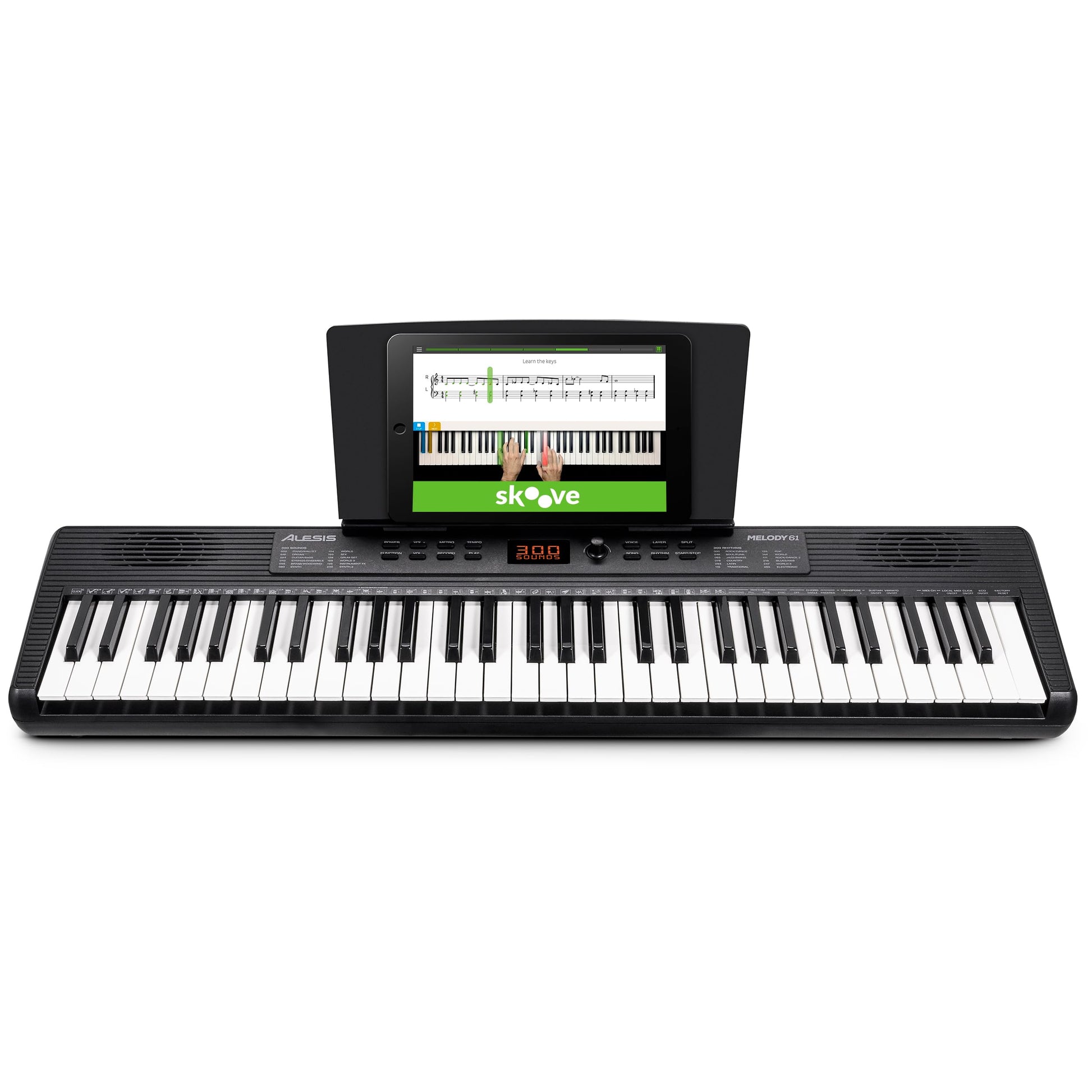 Alesis Melody 61 MK4 Keyboard Piano for Beginners with 61 Keys Speakers, Tablet/Sheet Music Stand, 300 Sounds and Music Lessons