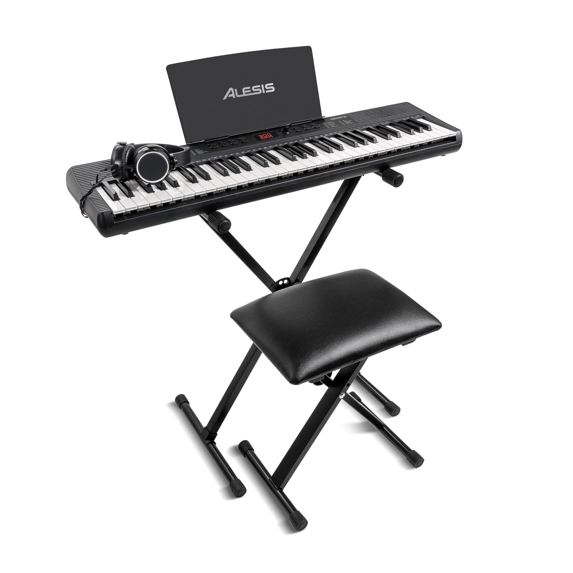 Alesis Melody 61 MK4 Keyboard Piano for Beginners with 61 Keys Speakers, Tablet/Sheet Music Stand, 300 Sounds and Music Lessons