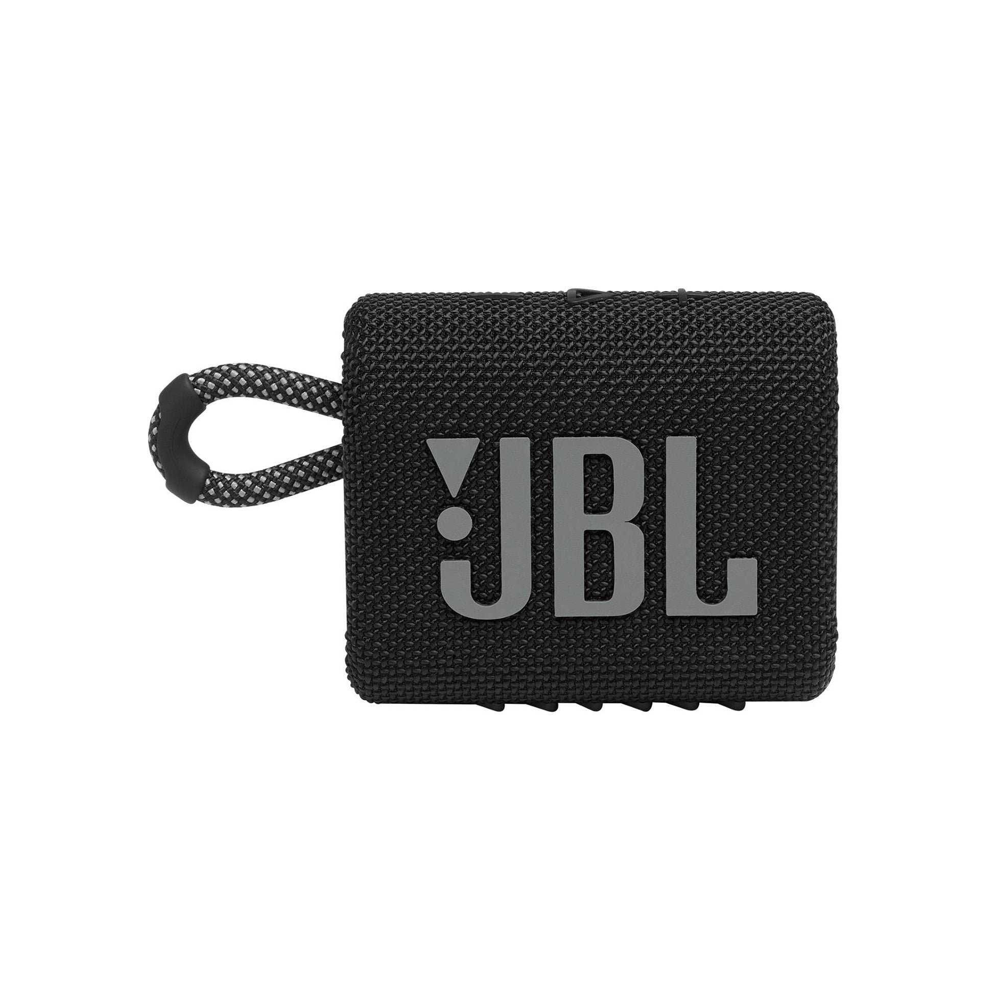 JBL Go 3 - Portable Mini Bluetooth Speaker, big audio and punchy bass, IP67 waterproof and dustproof, 5 hours of playtime, speaker for home, outdoor and travel (Black)