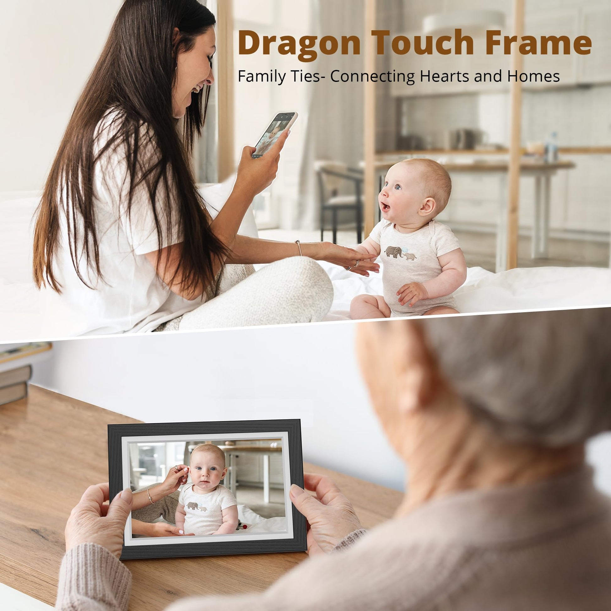 Dragon Touch 15.6 Inch Large Digital Picture Frame - WiFi Digital Photo Frame with 32GB Storage, FHD 1080P Touch Screen, Auto-Rotate, Share Photos/Videos Instantly via Free App Best Gifts for Mom