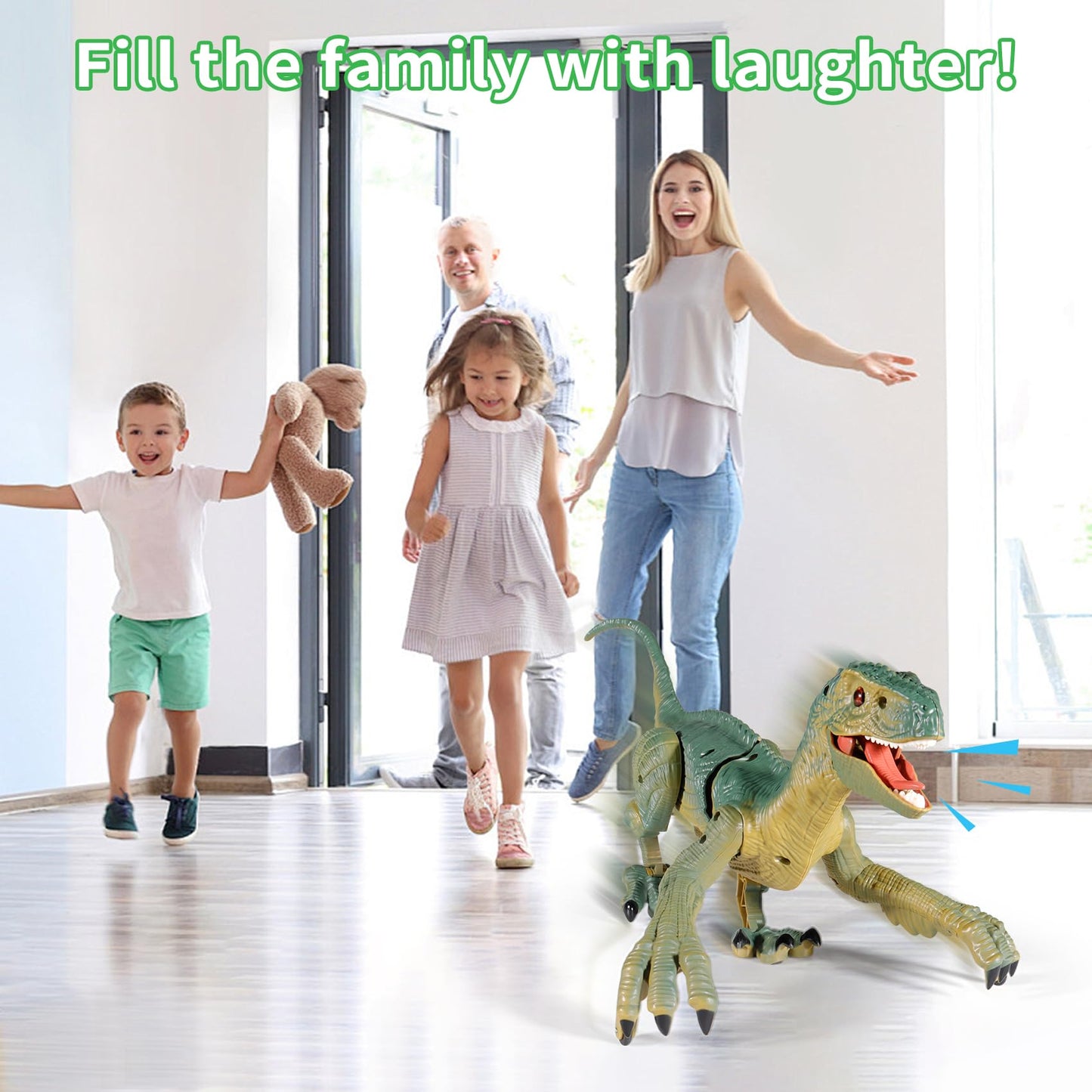 VERTOY Remote Control Dinosaur Toys for Boys 3-5 4-7 8-12 Year Old - Realistic Big T-Rex Gift Ideas for Kids, RC Walking Dino with Roaring, Spray, Light, Touch Sensing