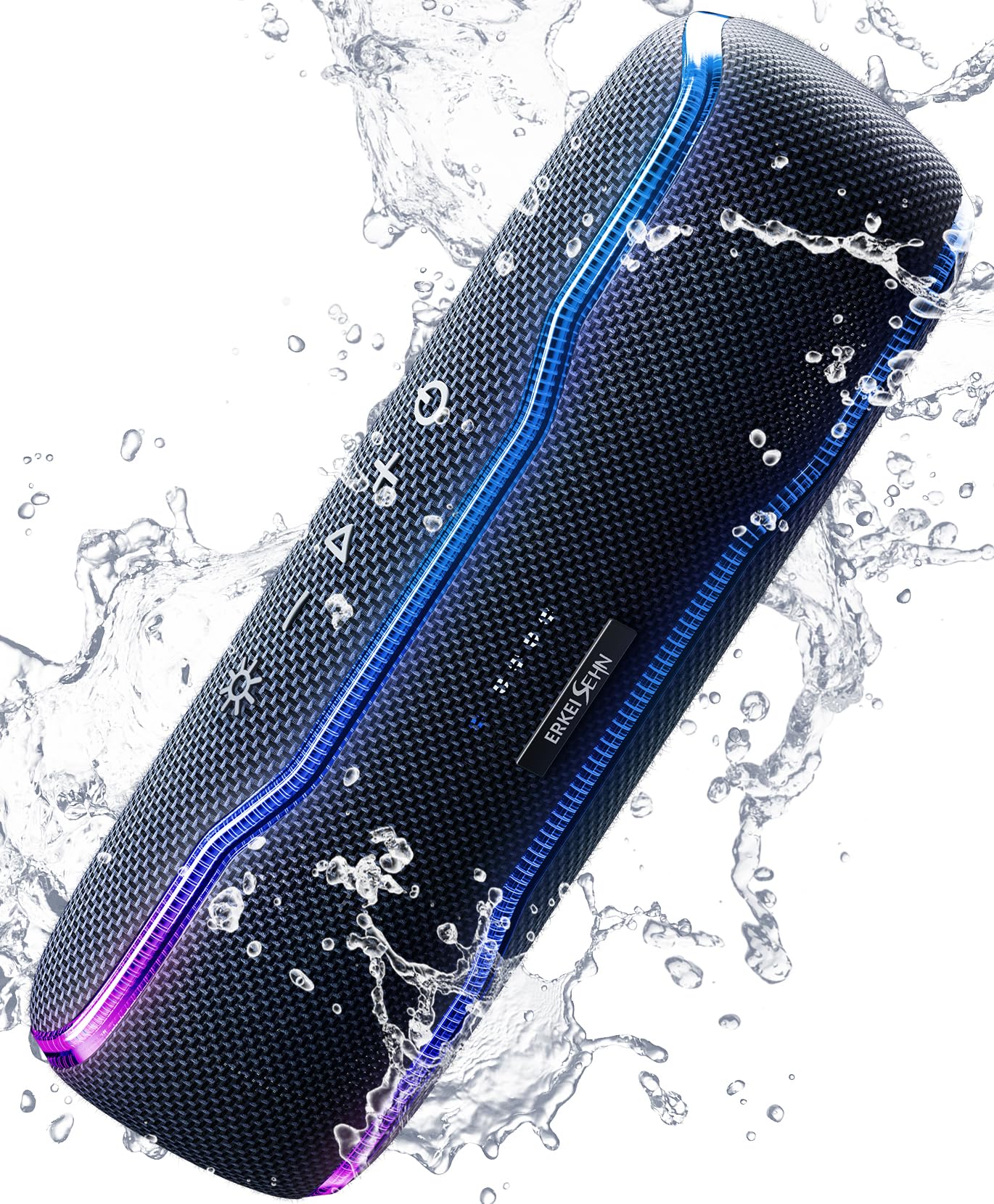 Portable Bluetooth Speaker, IPX7 Waterproof Wireless Speakers with Colorful Flashing Lights, 25W Super Bass 24H Playtime, 100ft Range, TWS Pairing for Outdoor, Home, Party, Beach, Birthday Gift