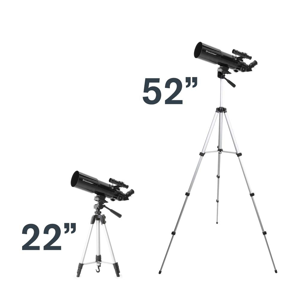 Celestron - 70mm Travel Scope DX - Portable Refractor Telescope - Fully-Coated Glass Optics - Ideal Telescope for Beginners - Bonus Astronomy Software Package - Digiscoping Smartphone Adapter