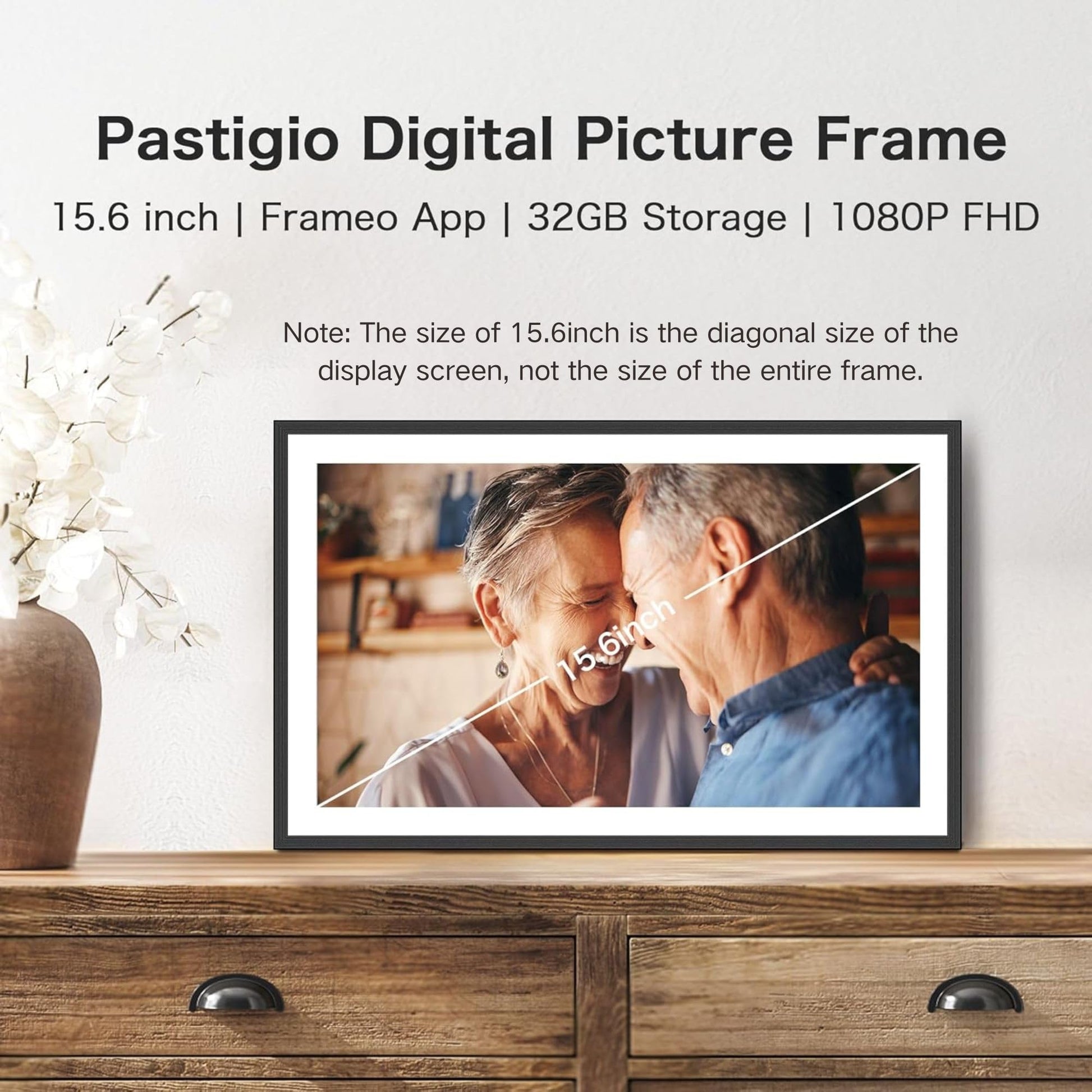 Digital Picture Frame WiFi, 10.1 Inch Frameo Digital Photo Frame 32GB Memory, 1280 * 800 Touch Screen, Auto-Rotate, Share Pictures Videos Instantly, Wedding, Birthday, Gift for Mom, Dad, Grandparents