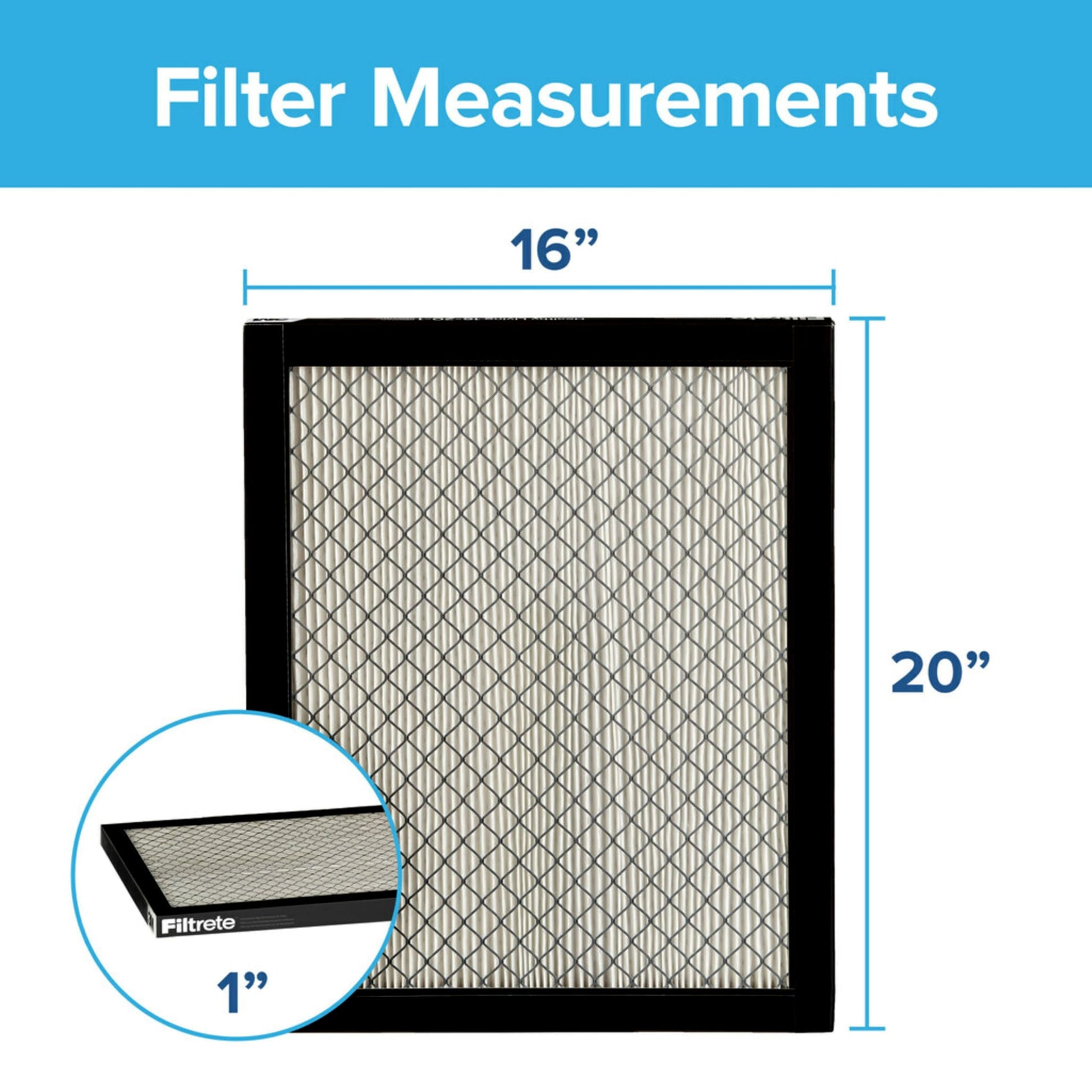 Filtrete 14x20x1 Air Filter, MPR 2800, MERV 14, Healthy Living Ultrafine Particle Reduction 3-Month Pleated 1-Inch Air Filters, 2 Filters