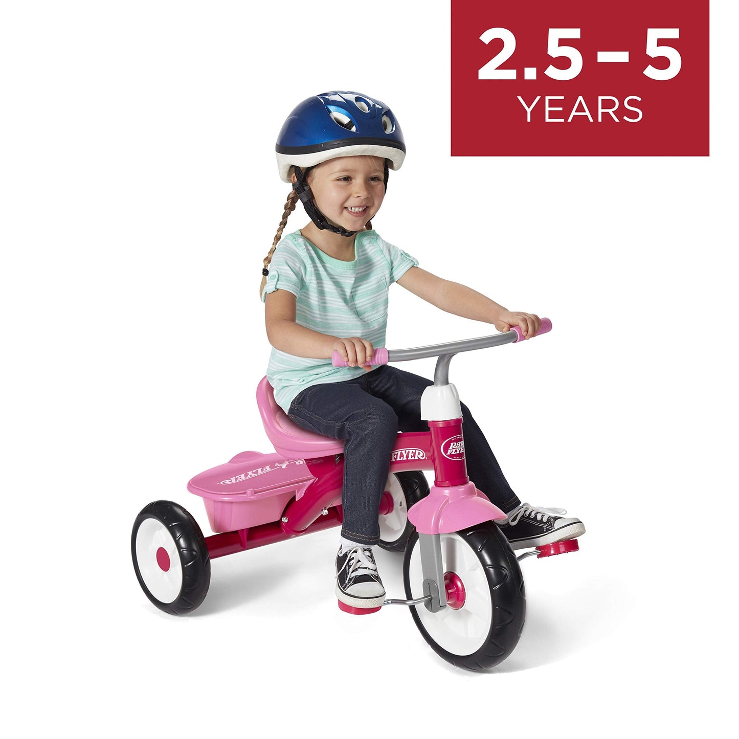 Radio Flyer Pink Rider Trike, Outdoor Tricycle for Toddlers Age 3-5 (Amazon Exclusive)